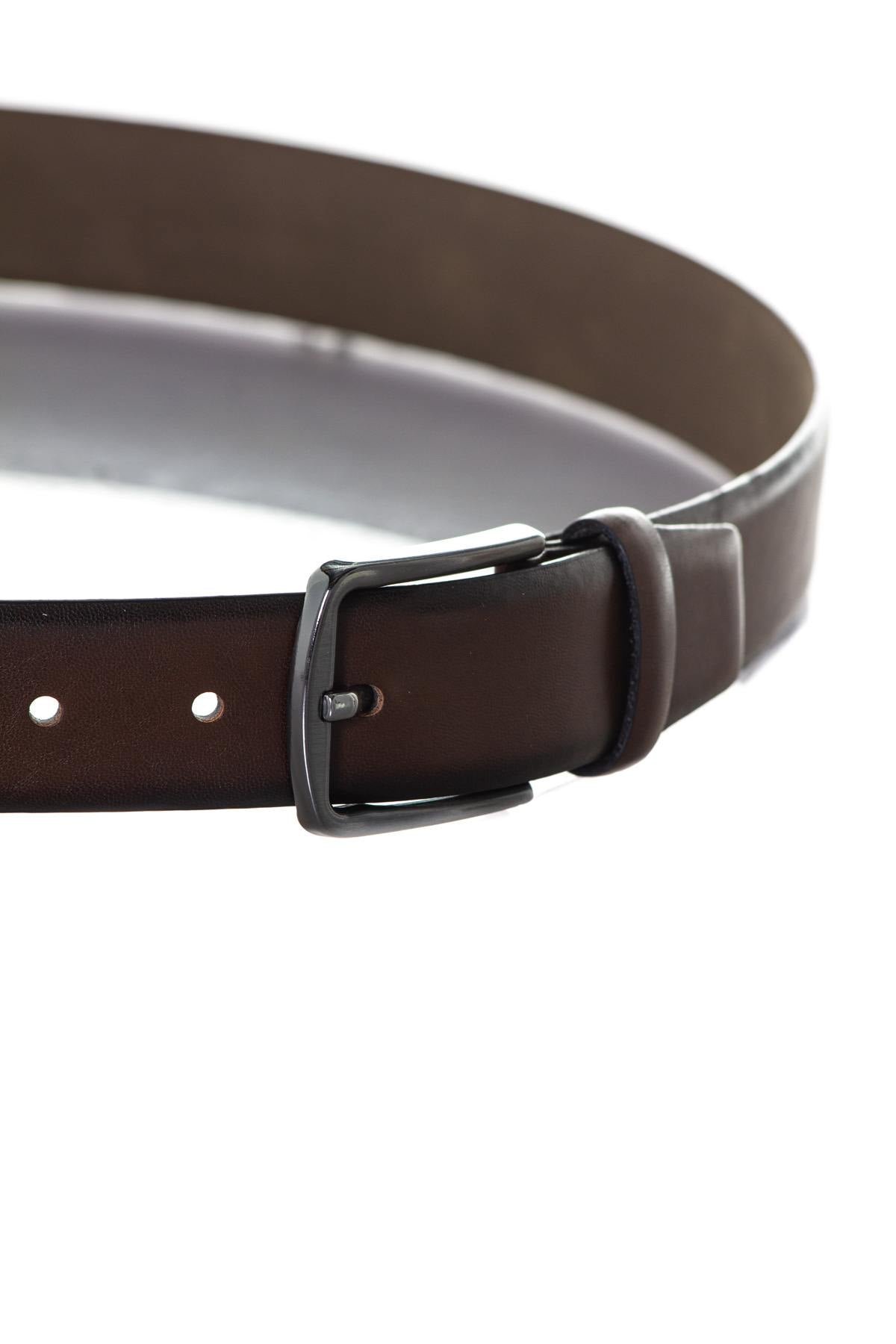 Brown leather belt - Image n°2