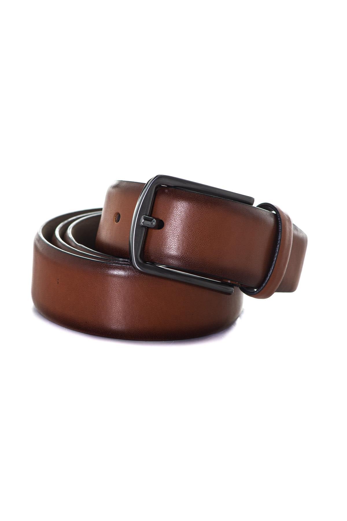 Men's light brown belt - Image n°1