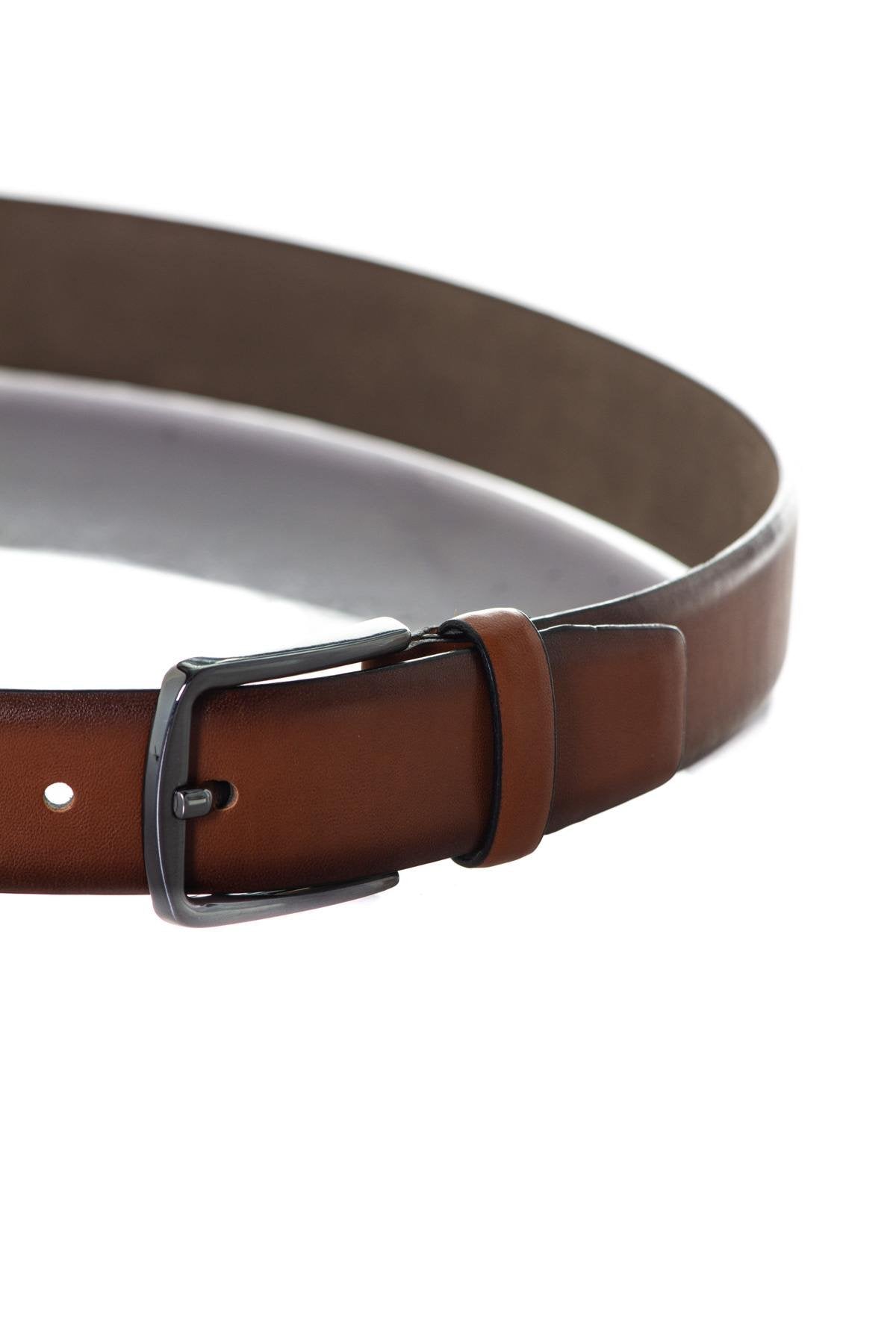 Men's light brown belt - Image n°2