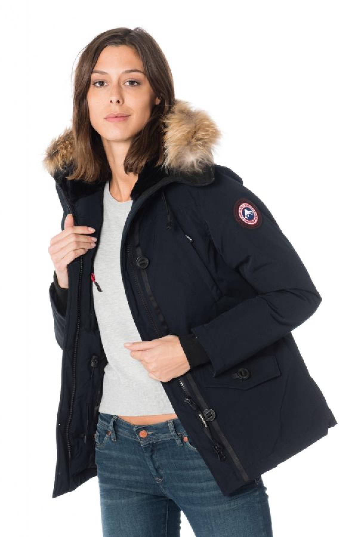 Women's parka with real fur - Image n°1