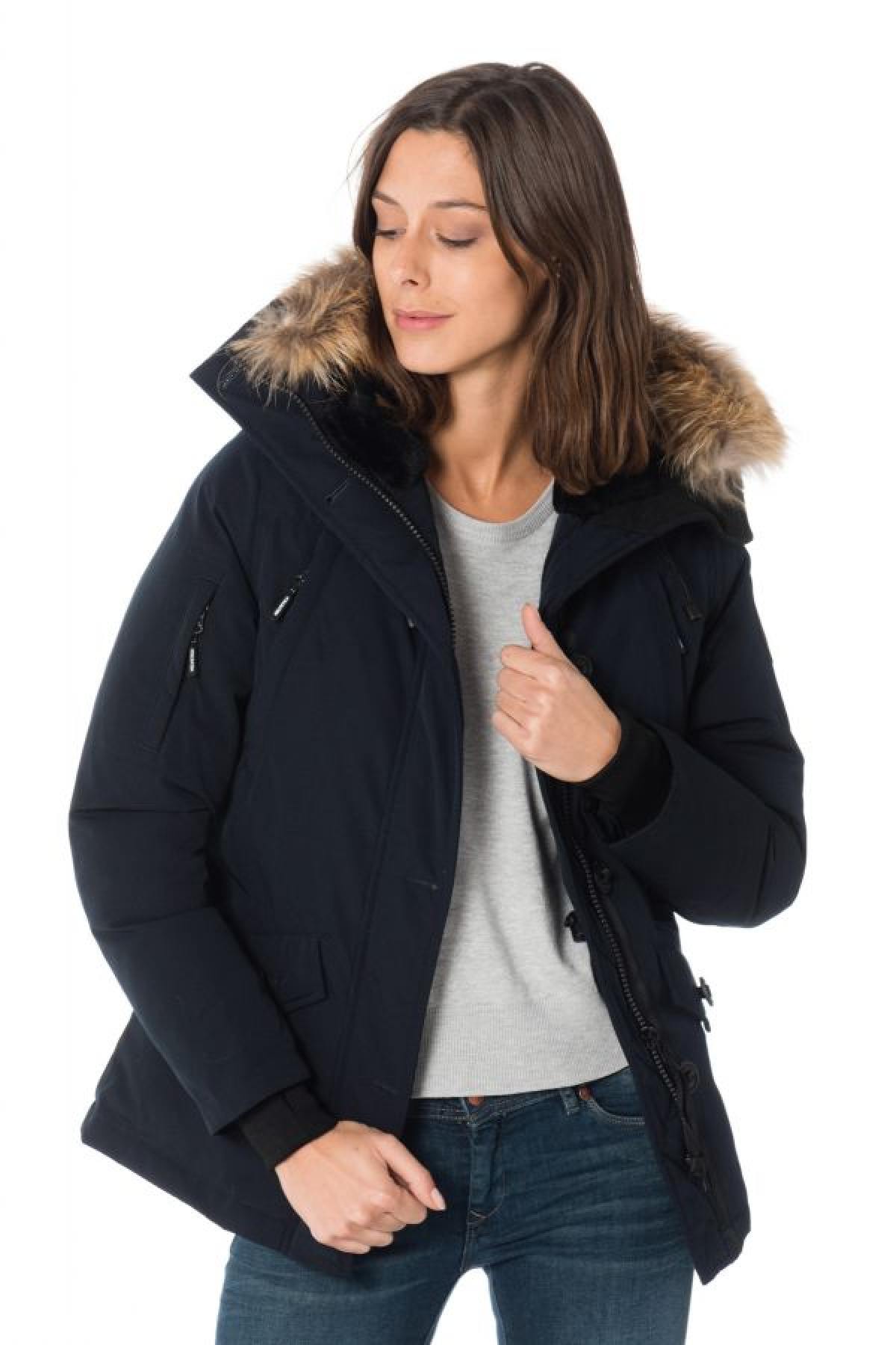 Women's parka with real fur - Image n°4