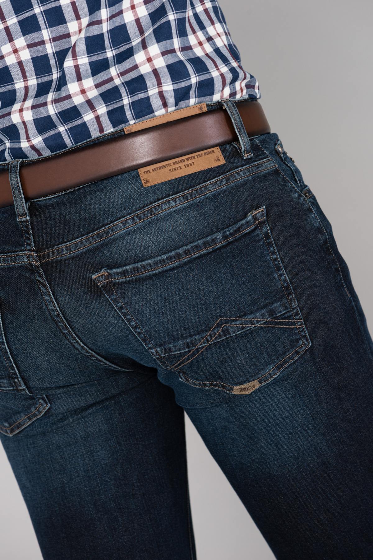 Men's blue cotton jeans - Image n°2