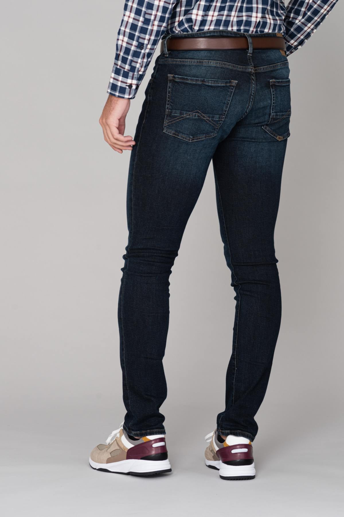 Men's blue cotton jeans - Image n°6