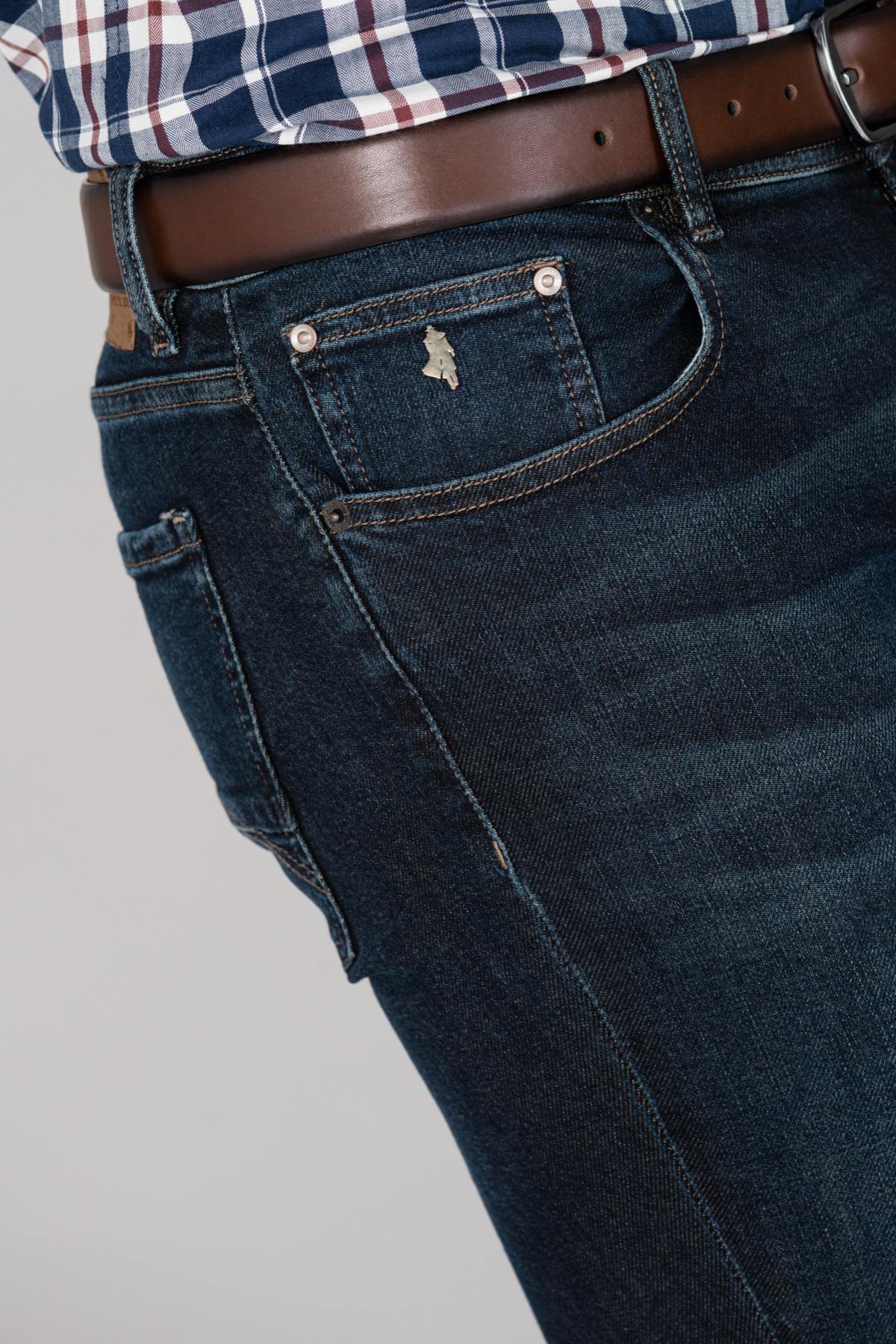 Men's blue cotton jeans - Image n°8