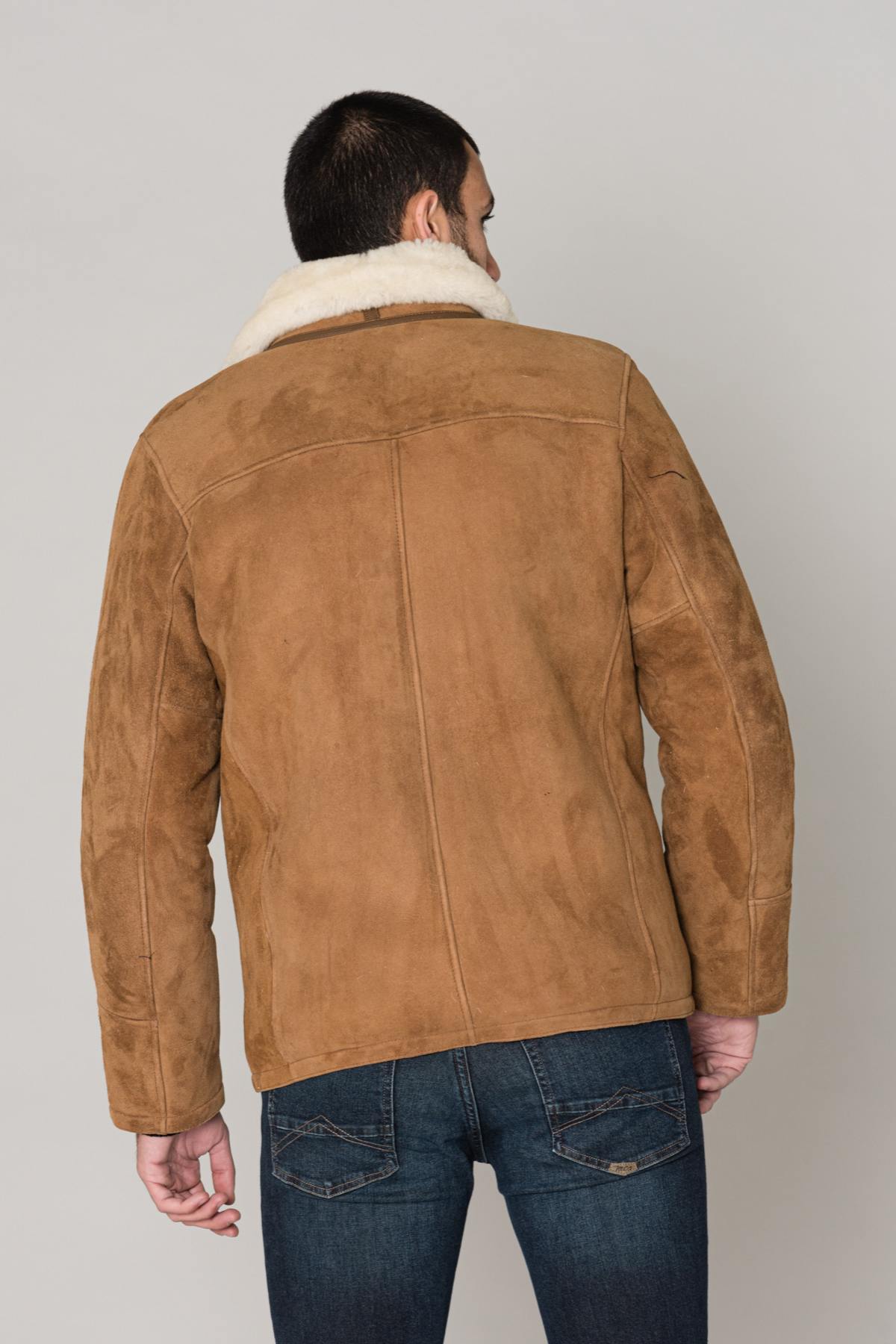 Brown shearling jacket - Image n°5