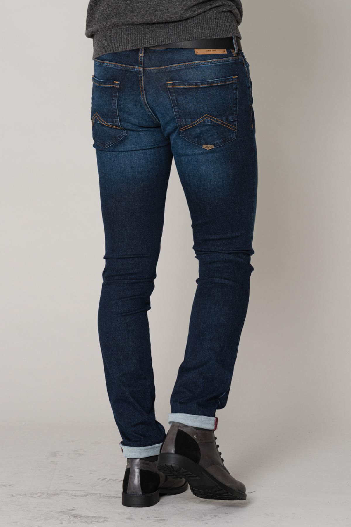 Men's dark blue jeans - Image n°5