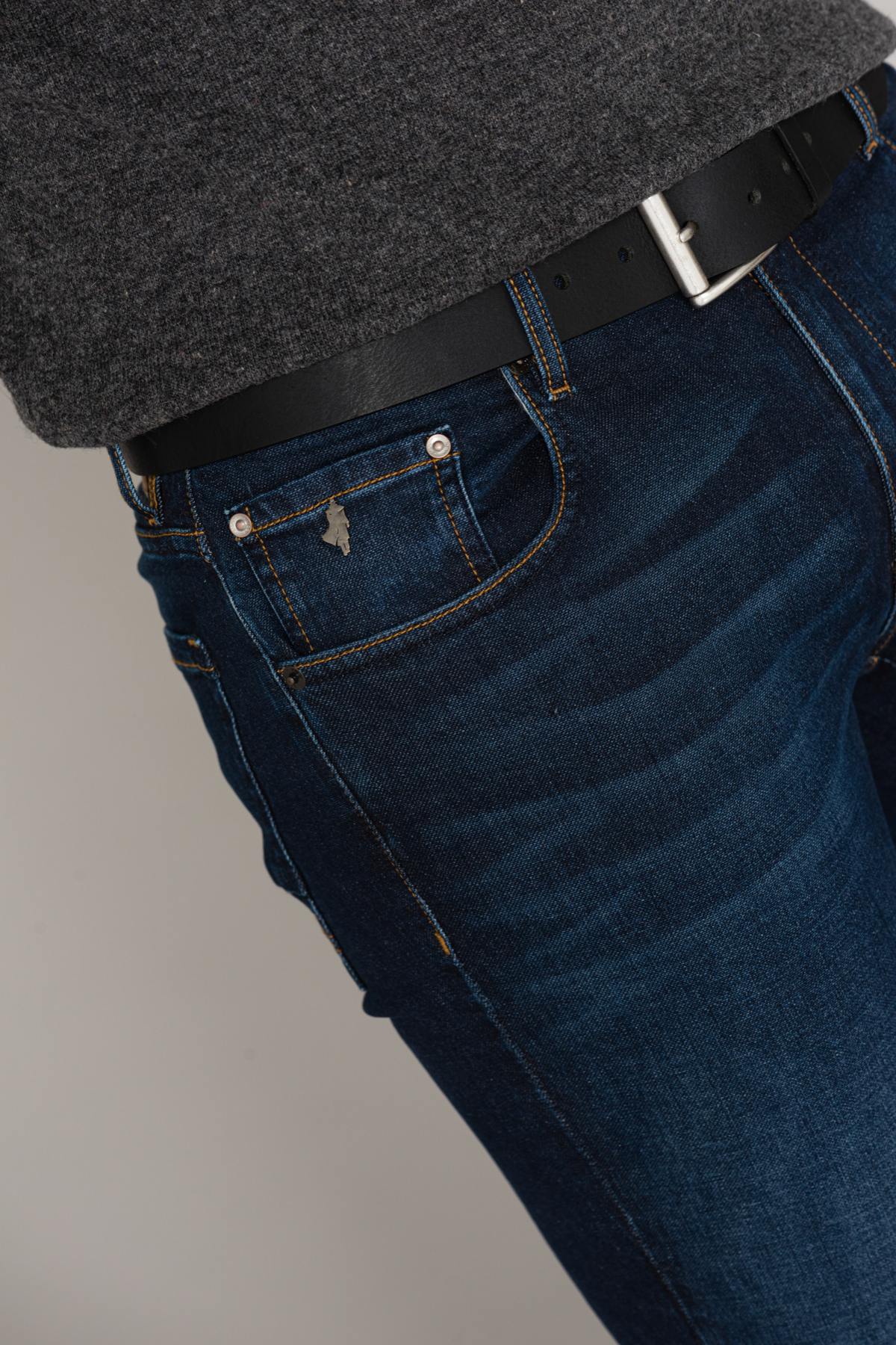 Men's dark blue jeans - Image n°2