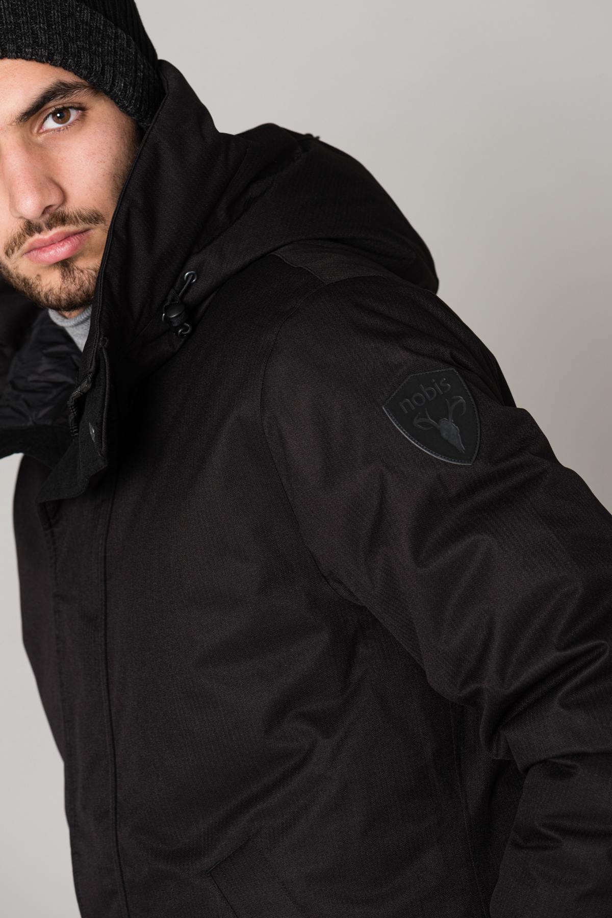 Men's chic black parka - Image n°7