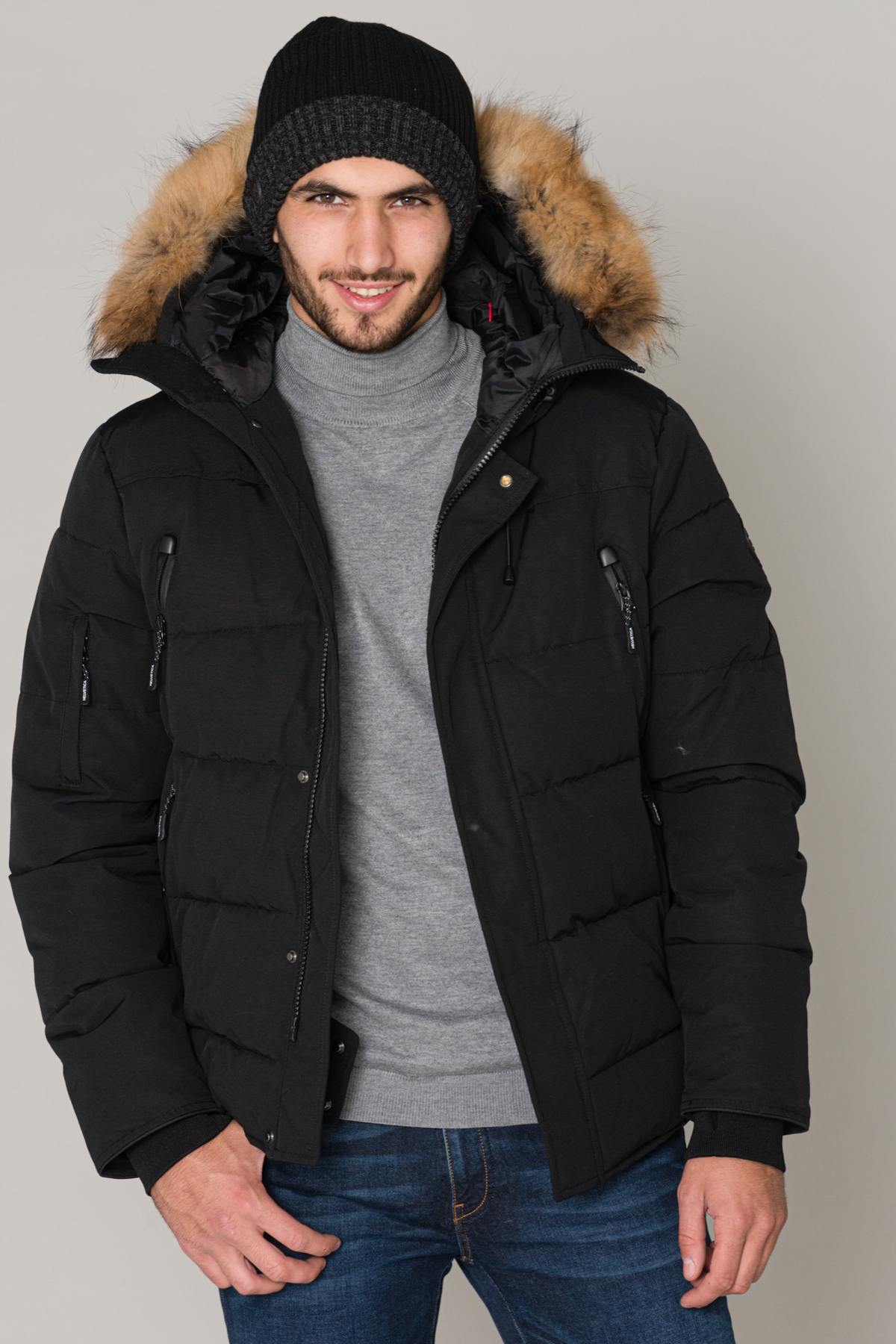 Men's parka with fur hood - Image n°3