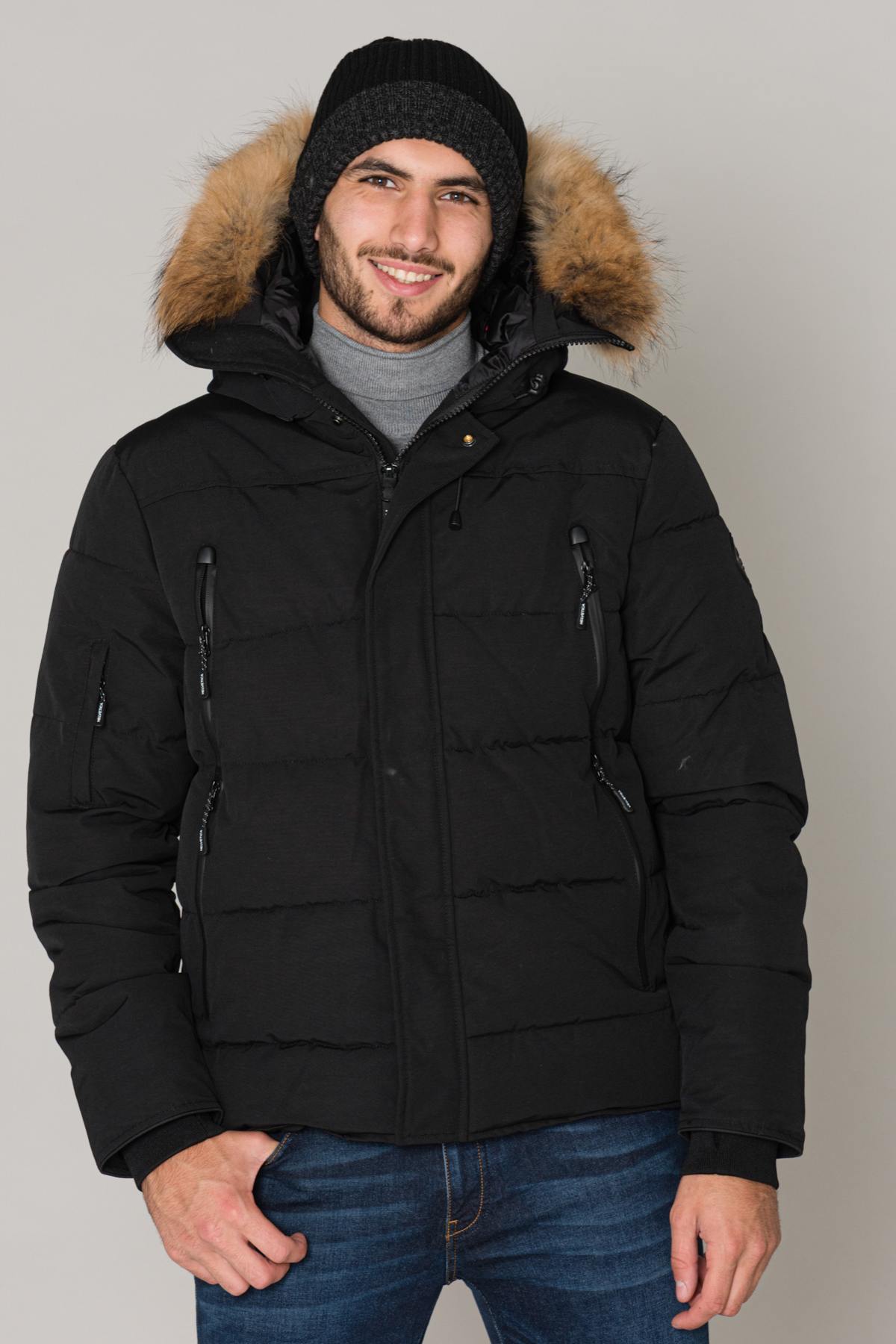 Men's parka with fur hood - Image n°1