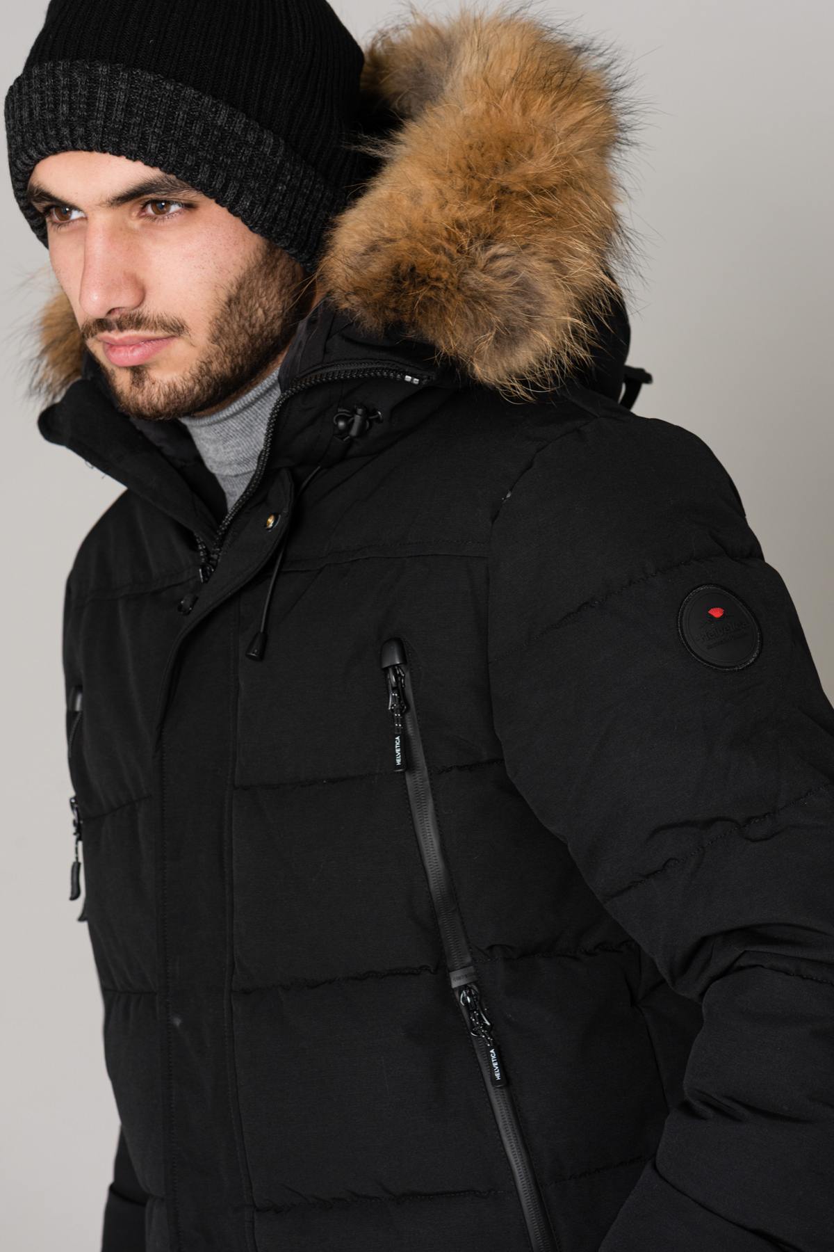 Men's parka with fur hood - Image n°7