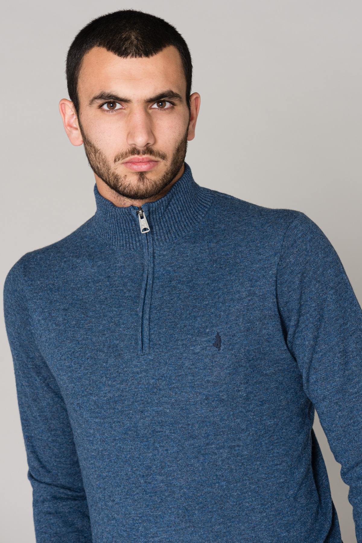  Men's blue wool sweater - Image n°3