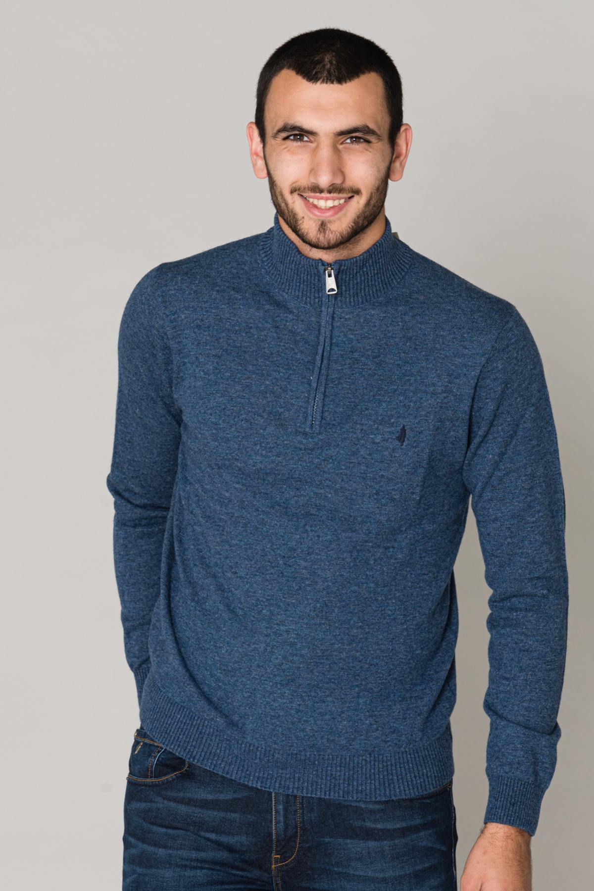  Men's blue wool sweater - Image n°1