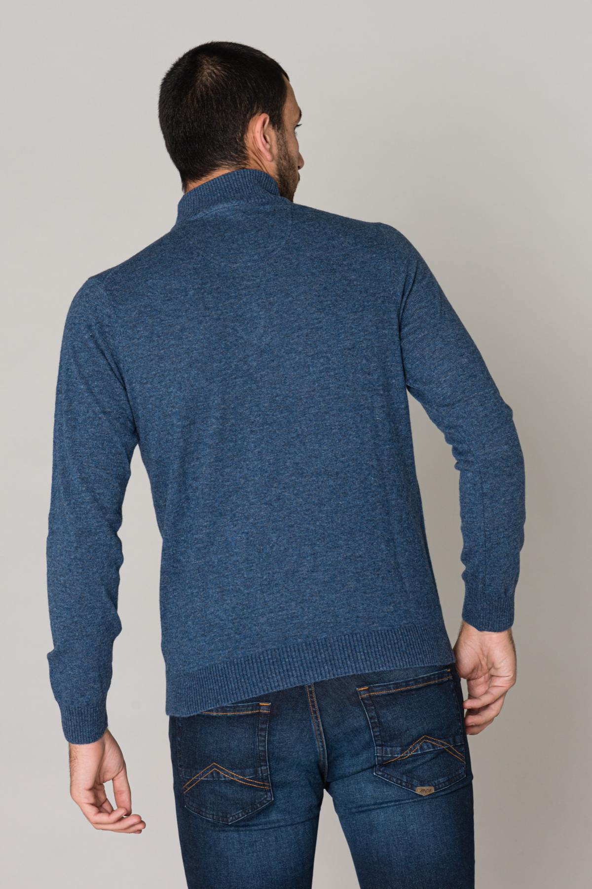  Men's blue wool sweater - Image n°4