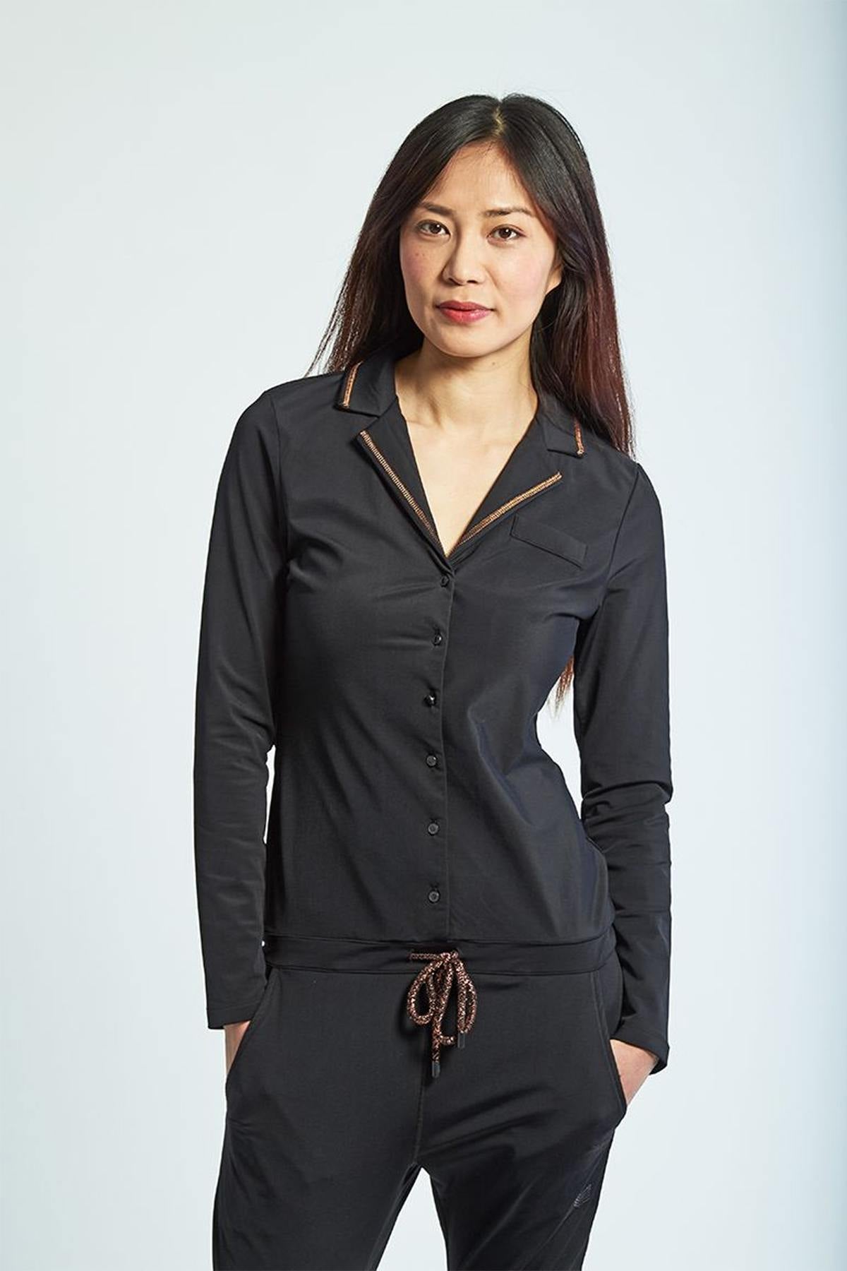 Trendy women's black jumpsuit - Image n°3