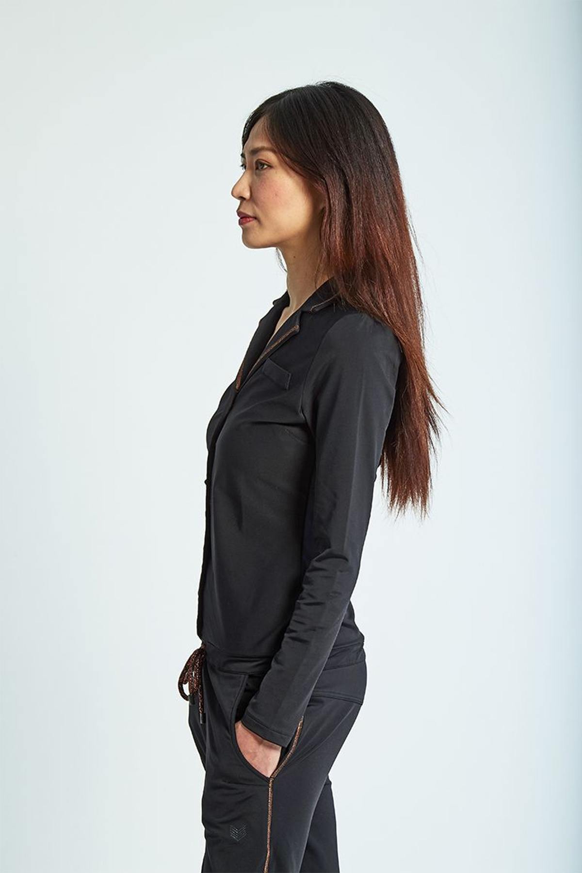 Trendy women's black jumpsuit - Image n°4