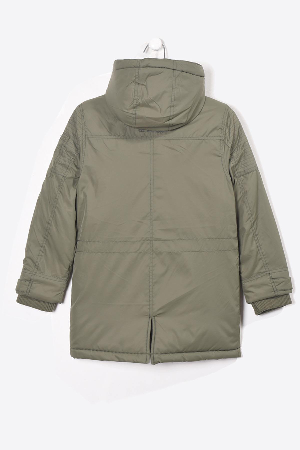 Boy's army parka with hood - Image n°2