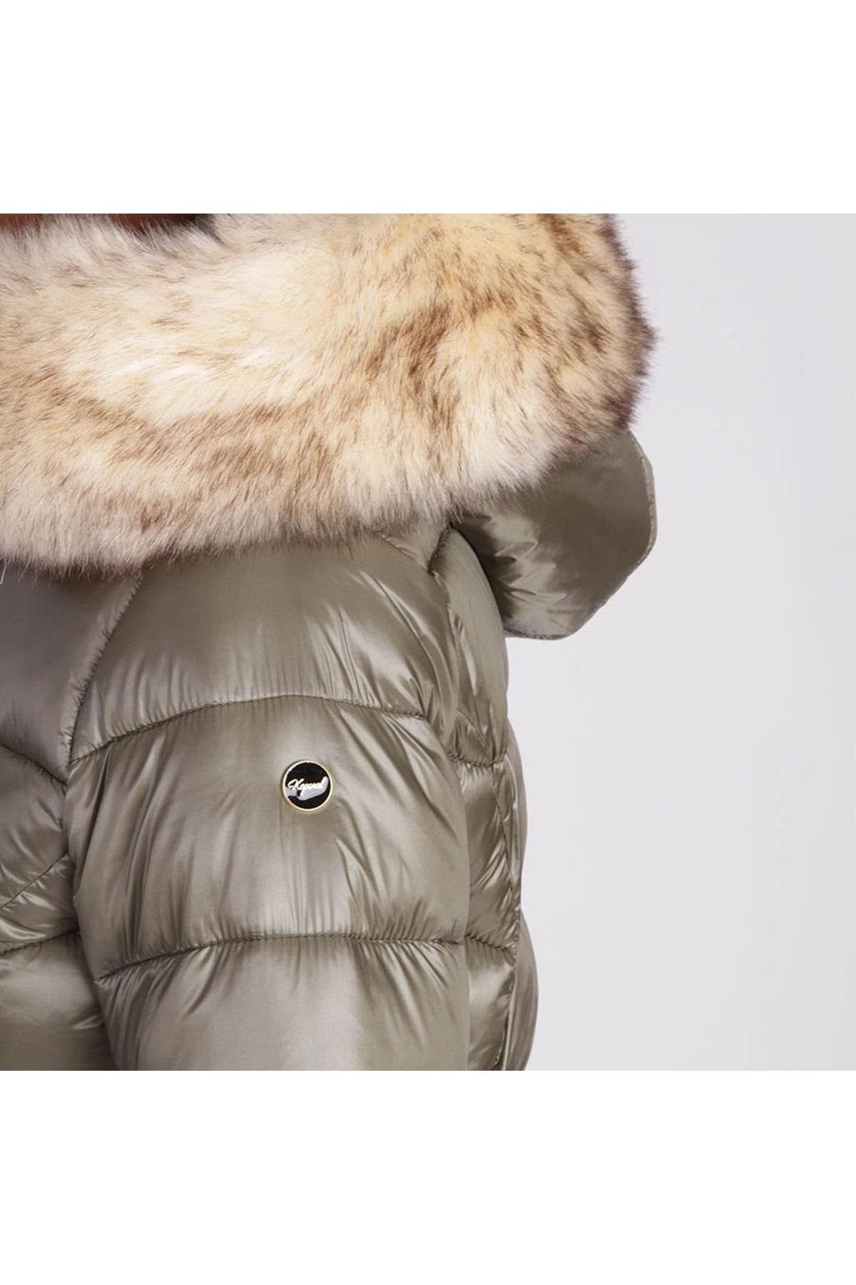 Down jacket with acrylic fur collar - Image n°4