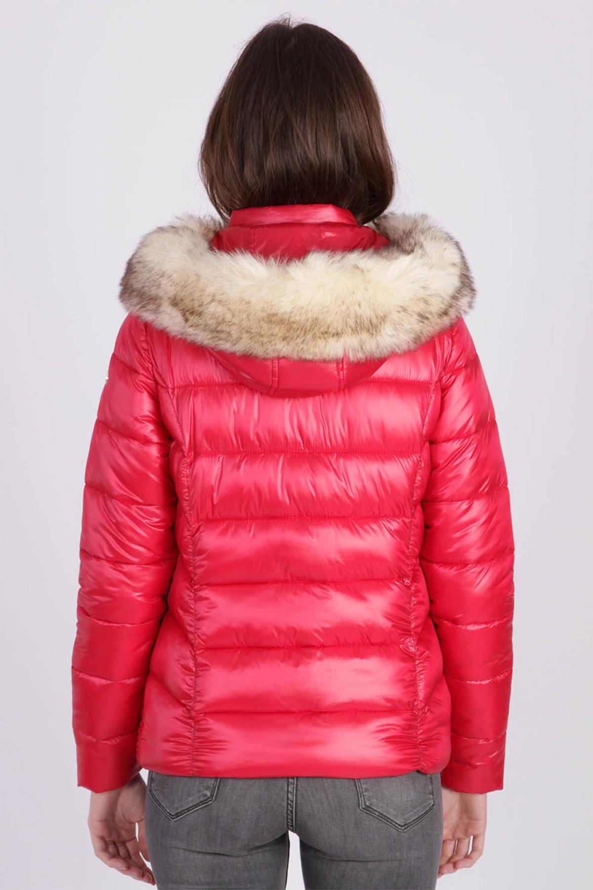 Women's red down jacket - Image n°3