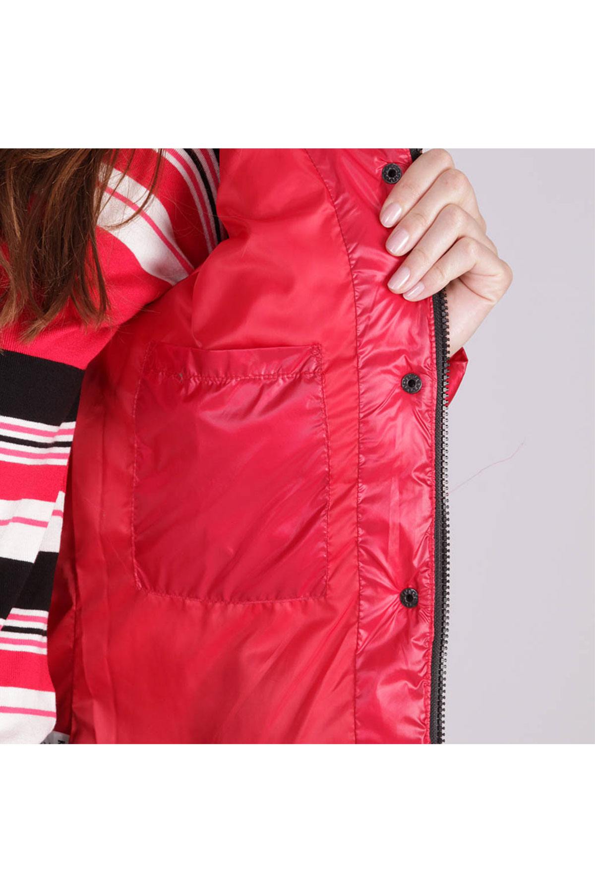 Women's red down jacket - Image n°4