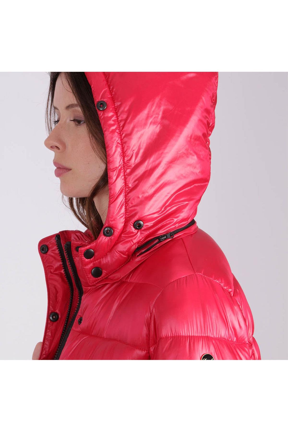 Women's red down jacket - Image n°6