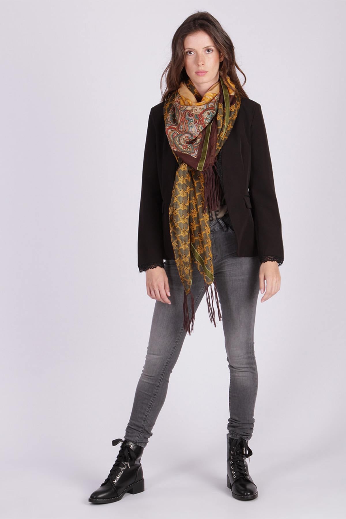 Women's printed scarf - Image n°2