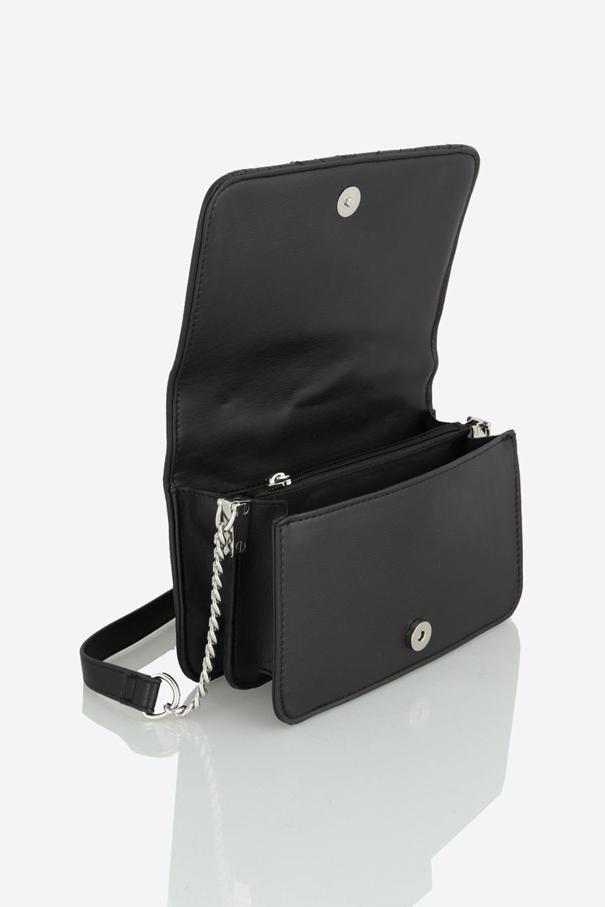 Black adjustable shoulder bag - Image n°2