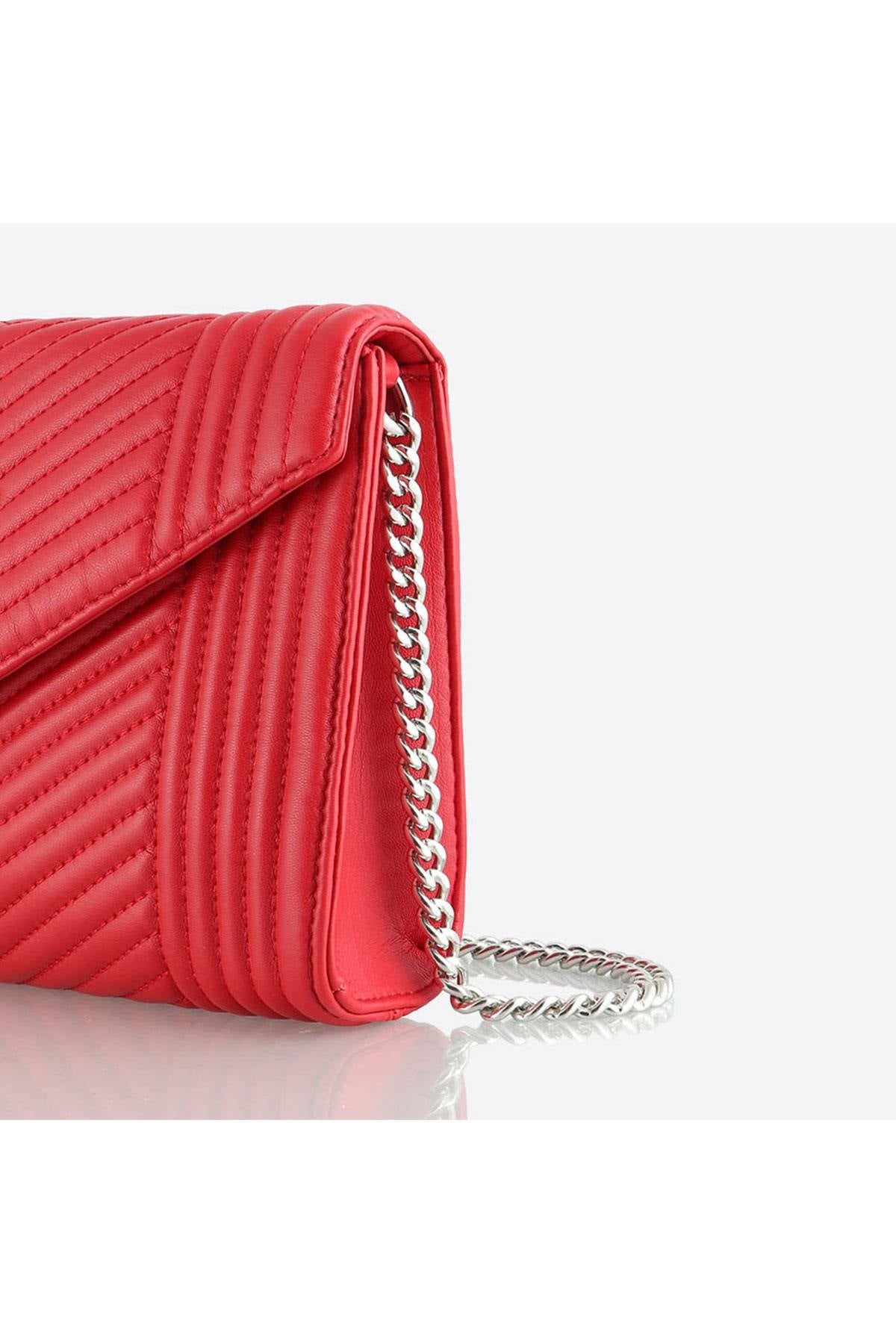  Women's red shoulder bag - Image n°3