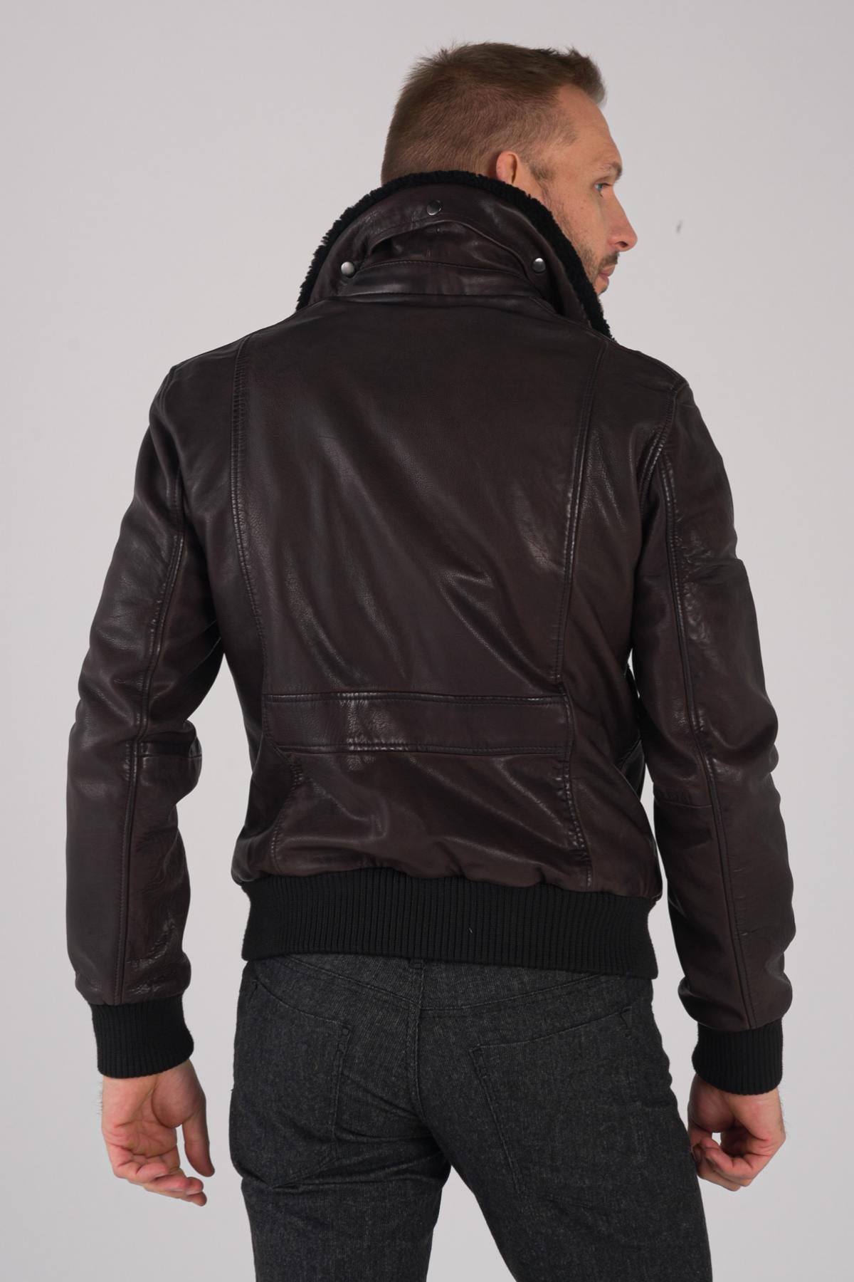 Brown pilot jacket - Image n°6