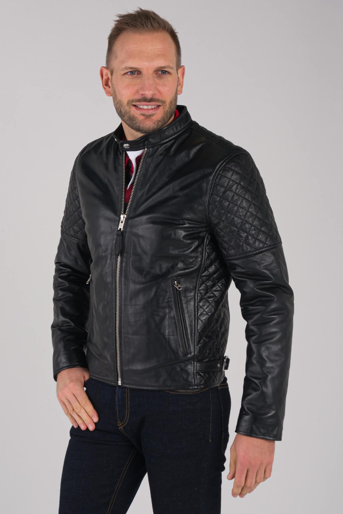 Quilted leather jacket - Image n°3