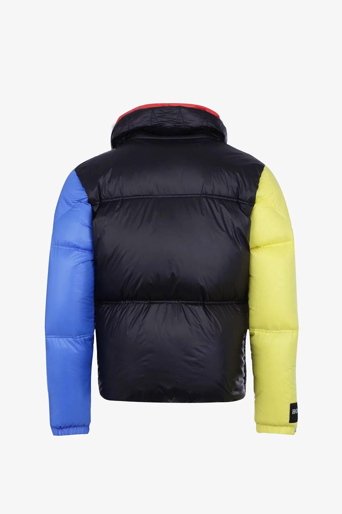 Black blue red and yellow nylon jacket - Image n°10