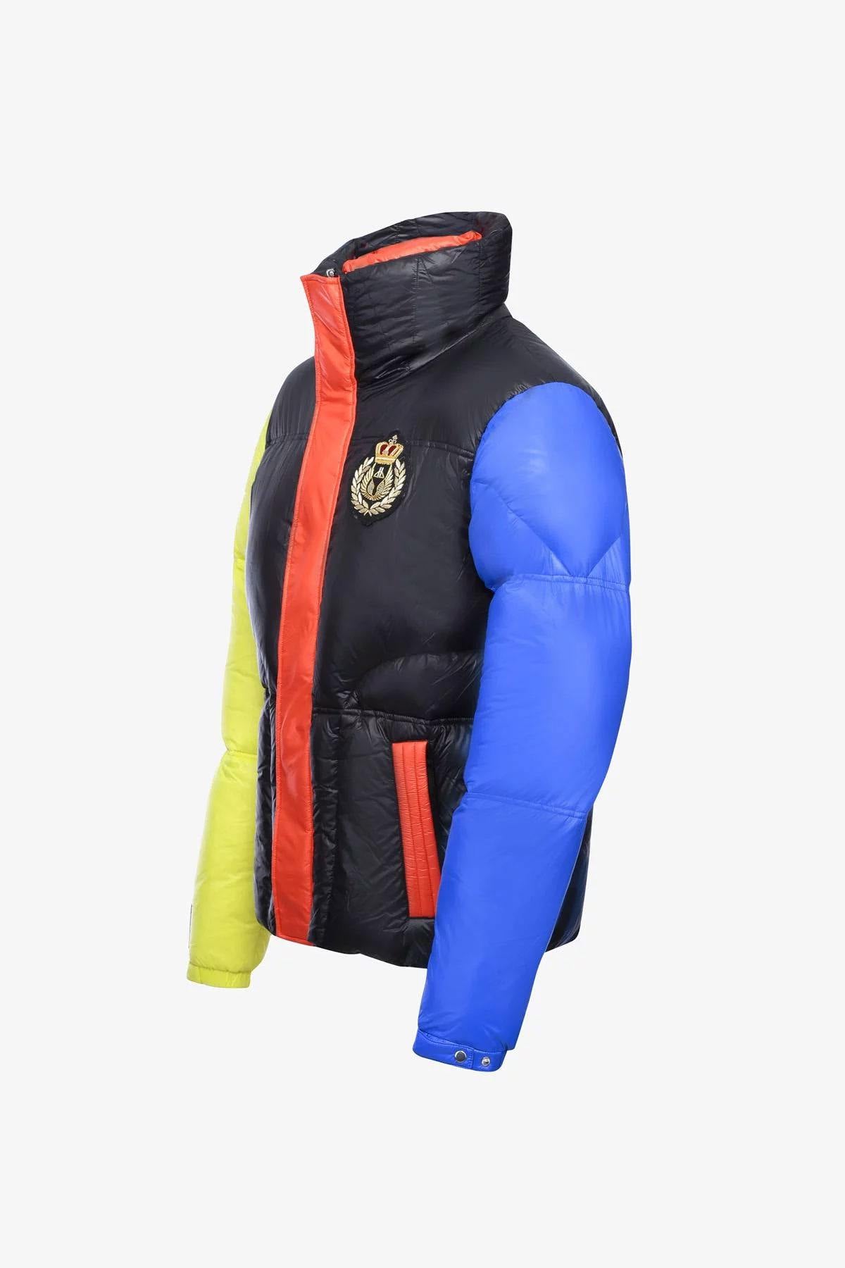 Black blue red and yellow nylon jacket - Image n°11