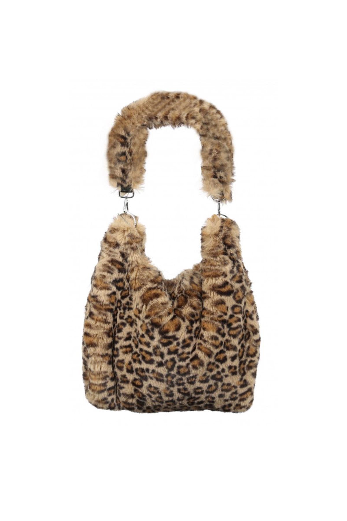 Reversible beige leopard bag - Image n°3