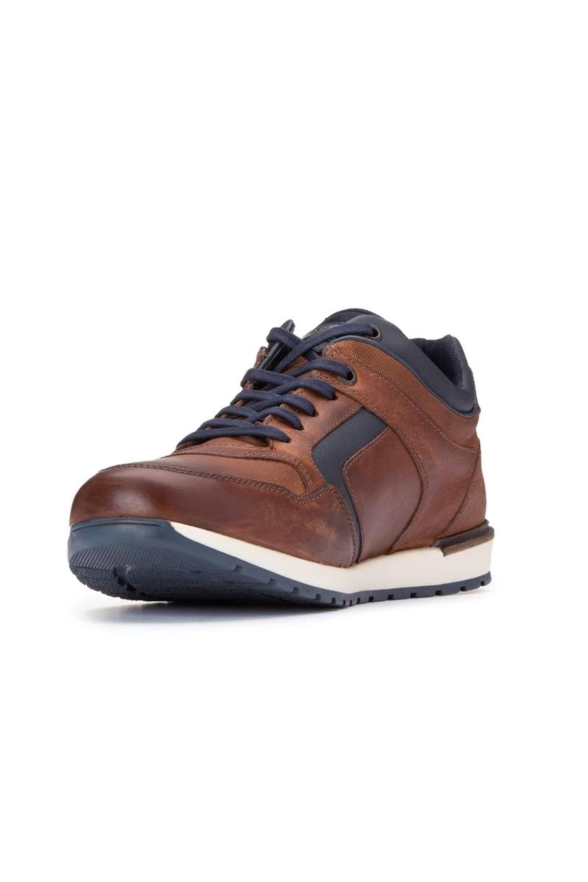 Brown leather sneakers - Image n°4