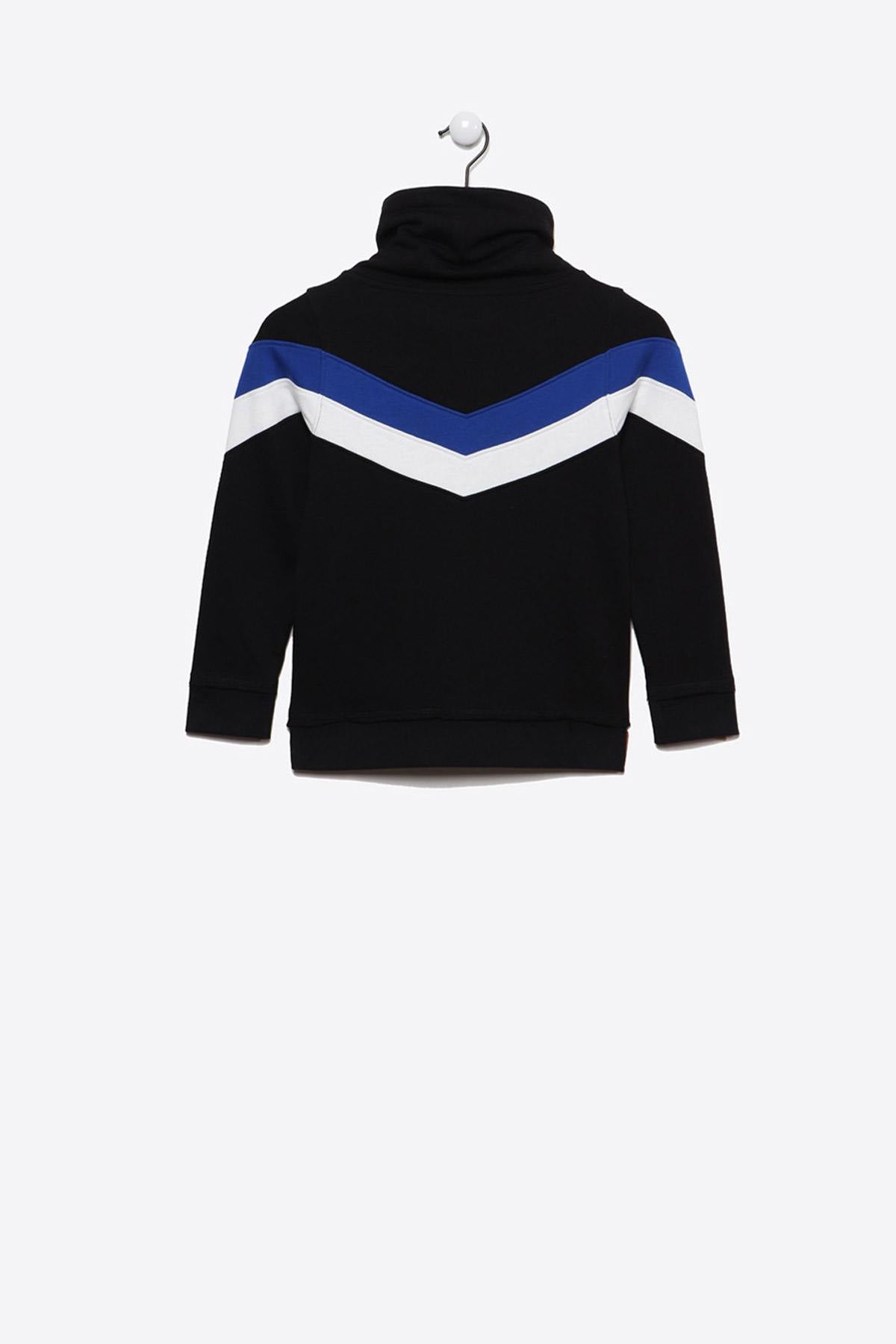 Black children's sweater with hood - Image n°4