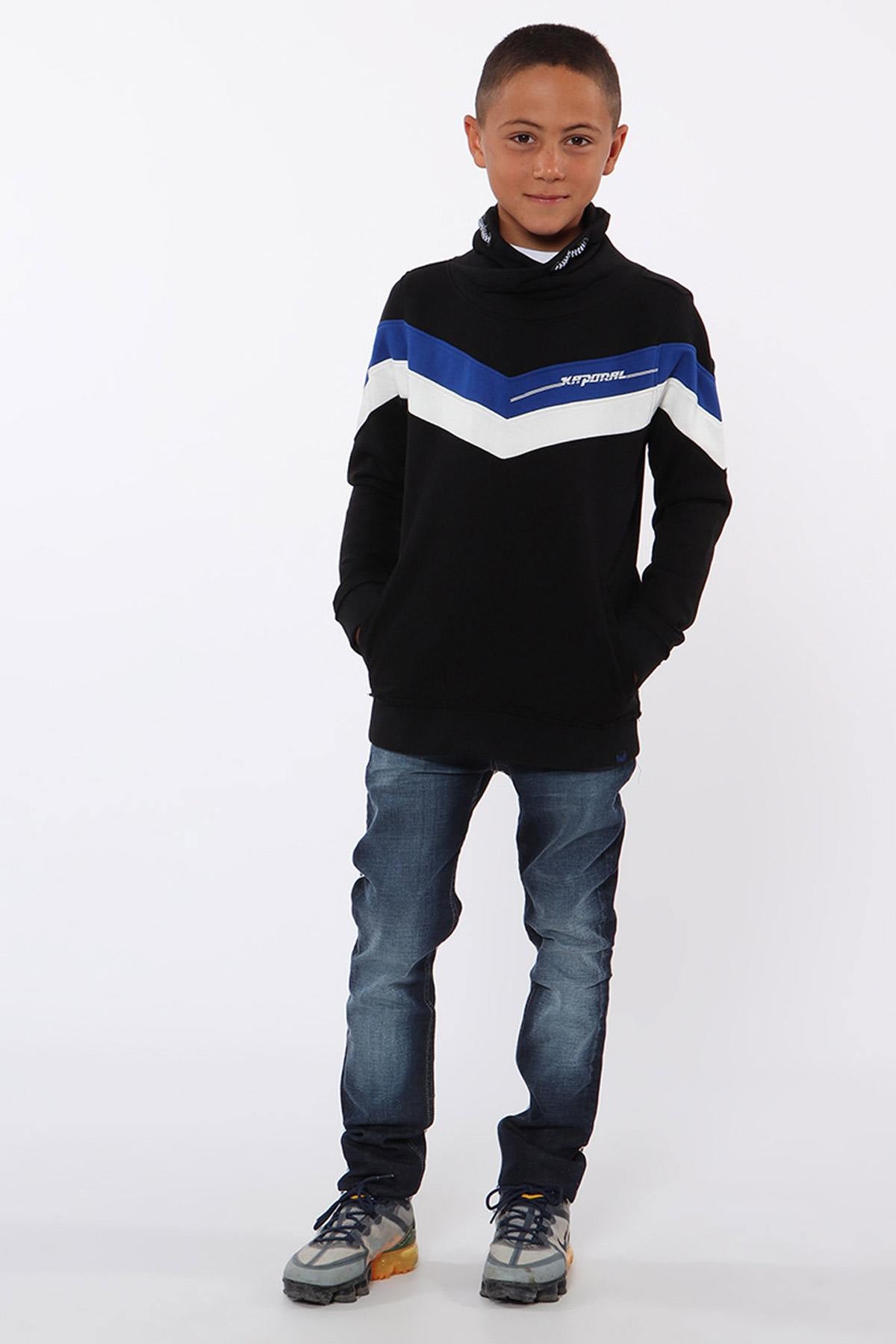 Black children's sweater with hood - Image n°6