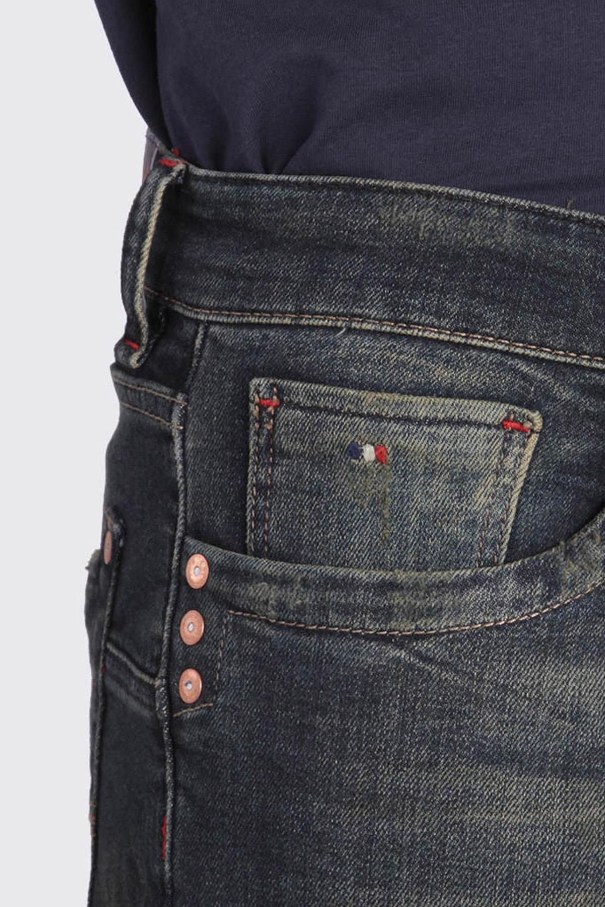 Washed straight jeans for men - Image n°7