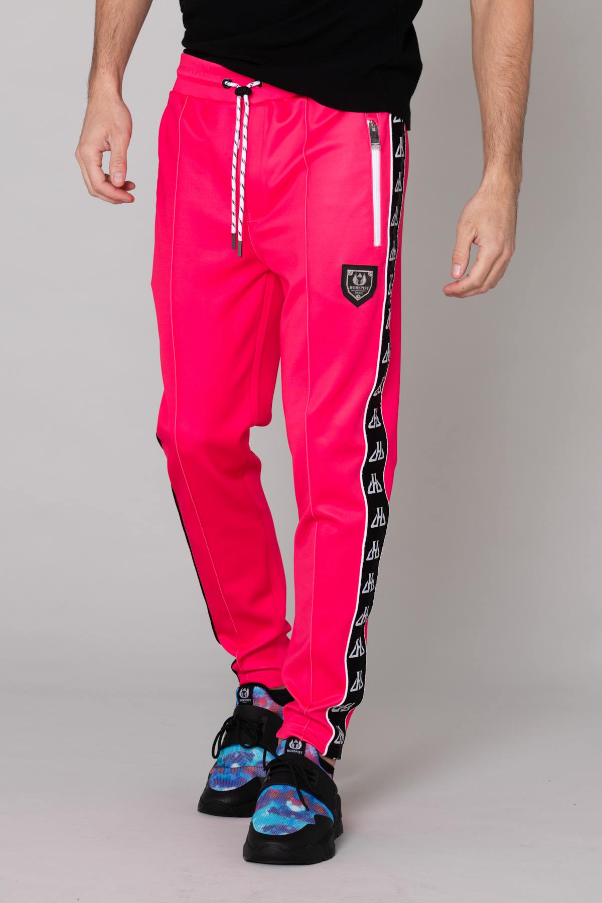 Pink track pants with piping - Image n°4