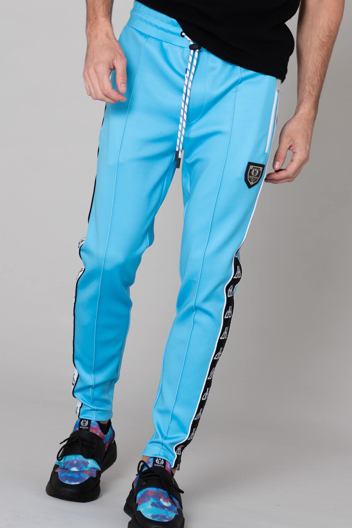 Men's turquoise blue sweatpants - Image n°4