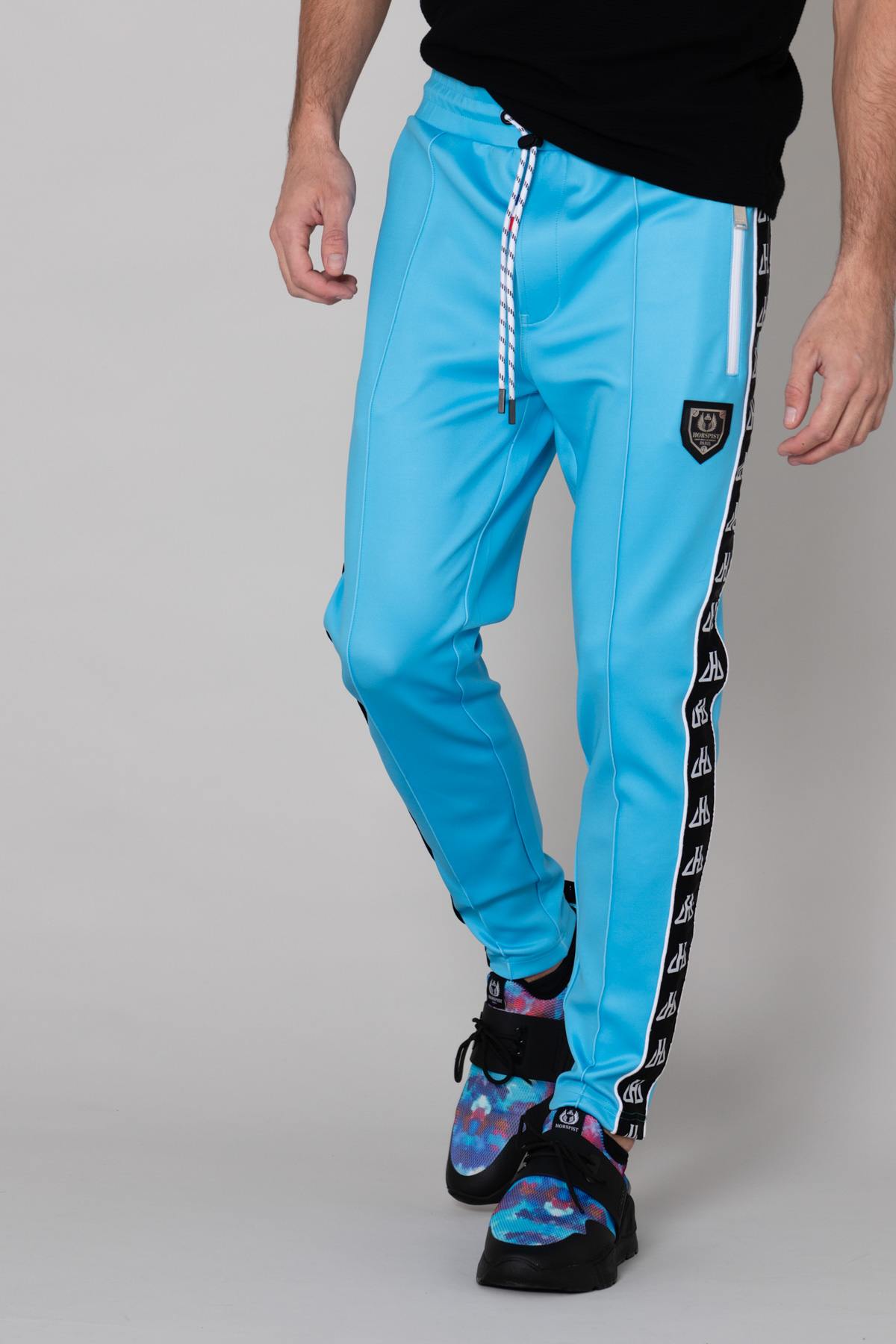 Men's turquoise blue sweatpants - Image n°5