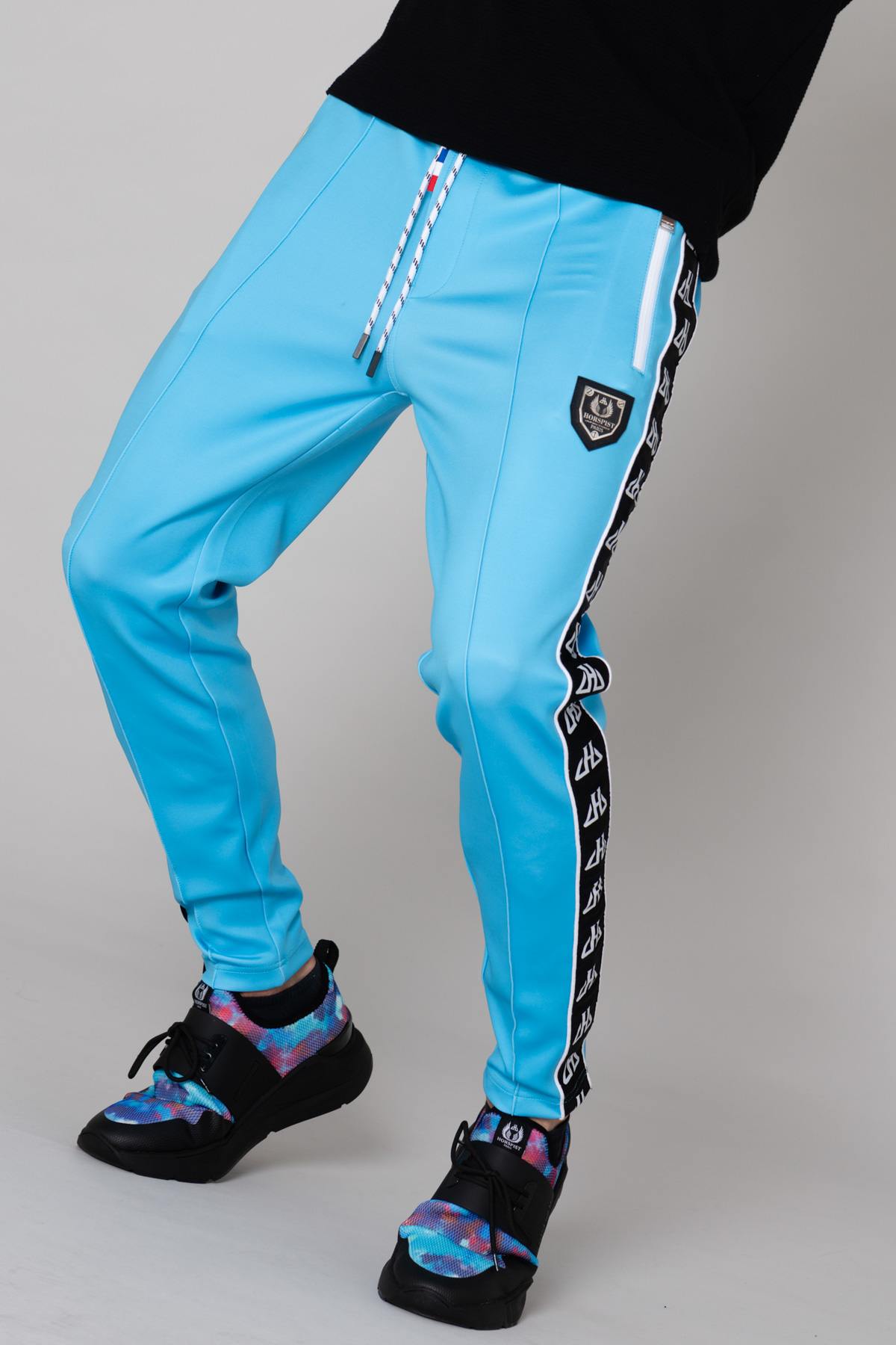 Men's turquoise blue sweatpants - Image n°1