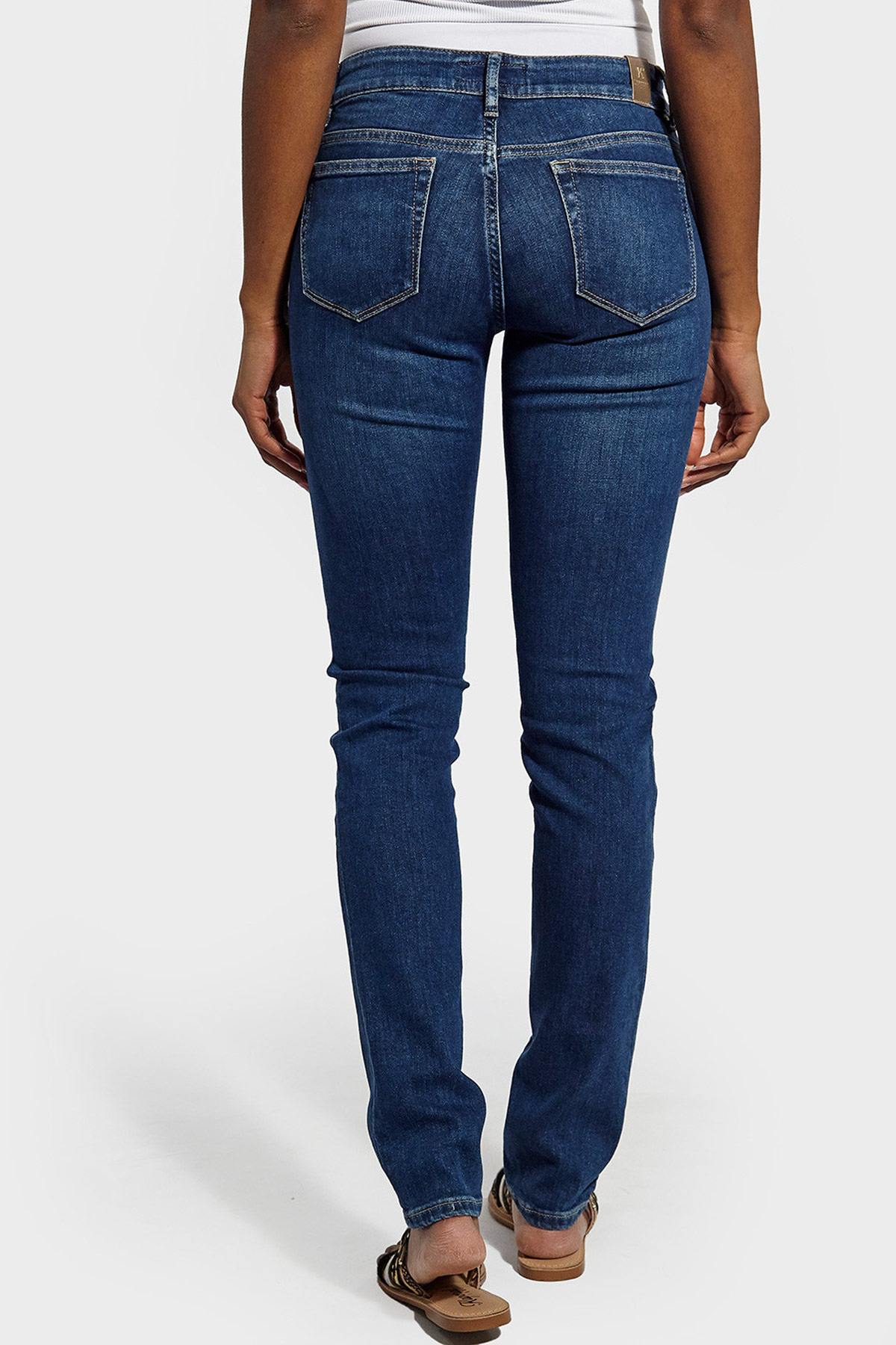 Women's blue slim fit jeans - Image n°2