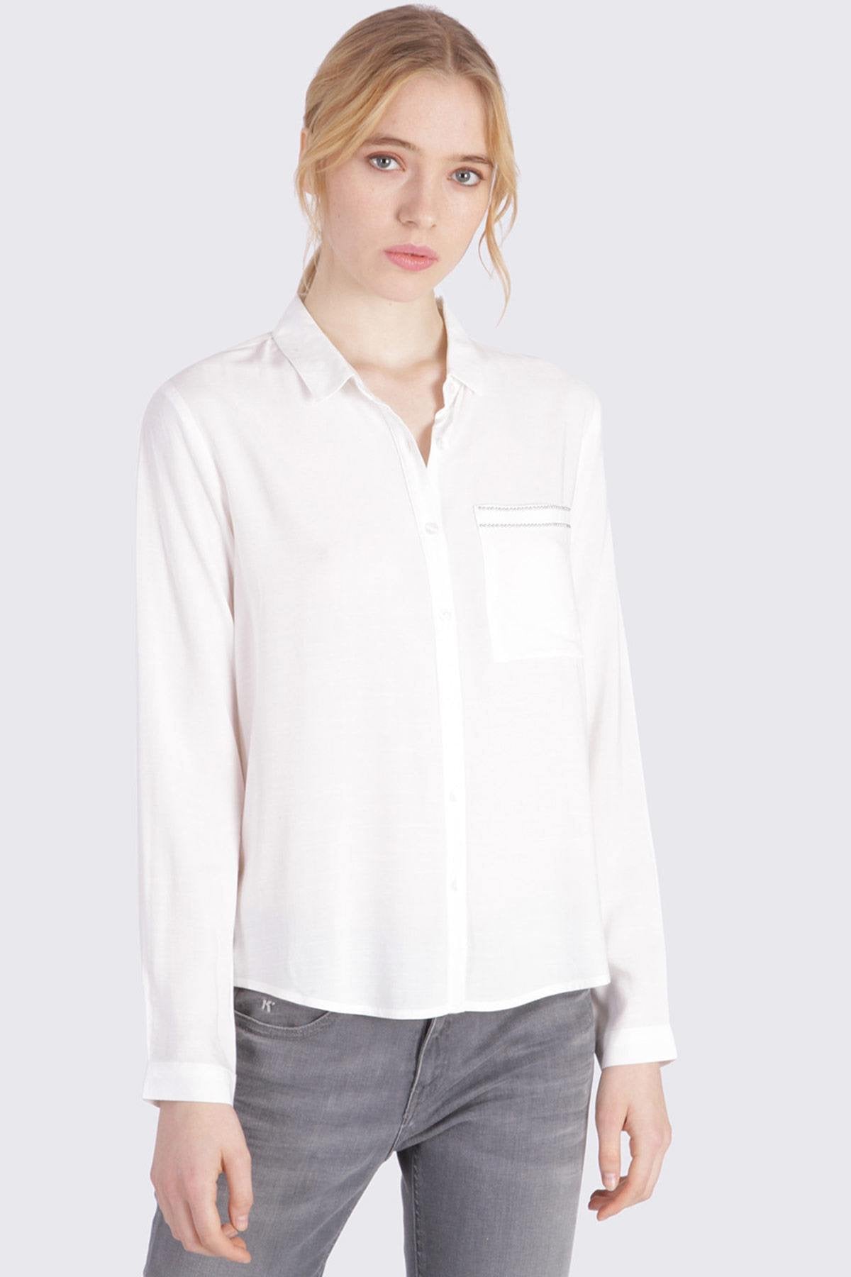 White long sleeve shirt - Image n°1