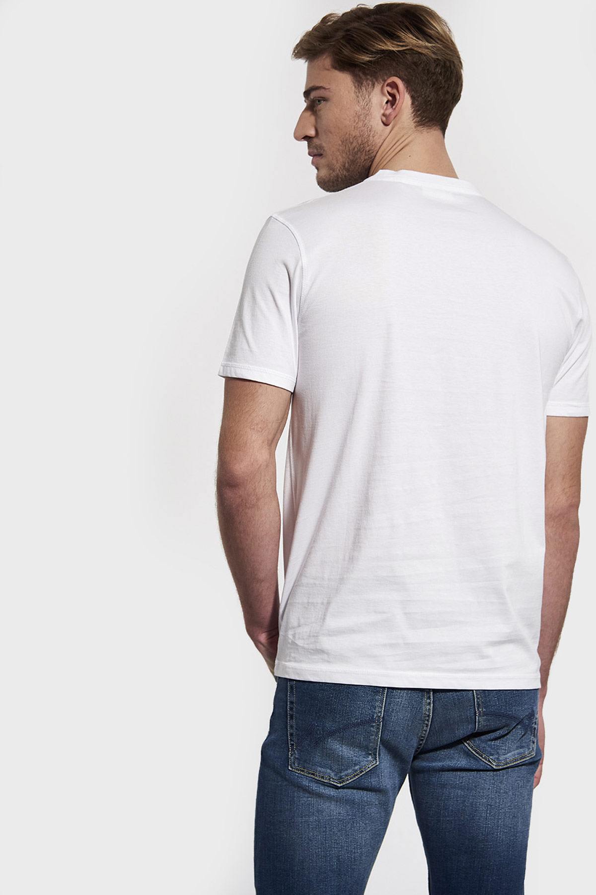 Round neck t-shirt for men, straight cut - Image n°3