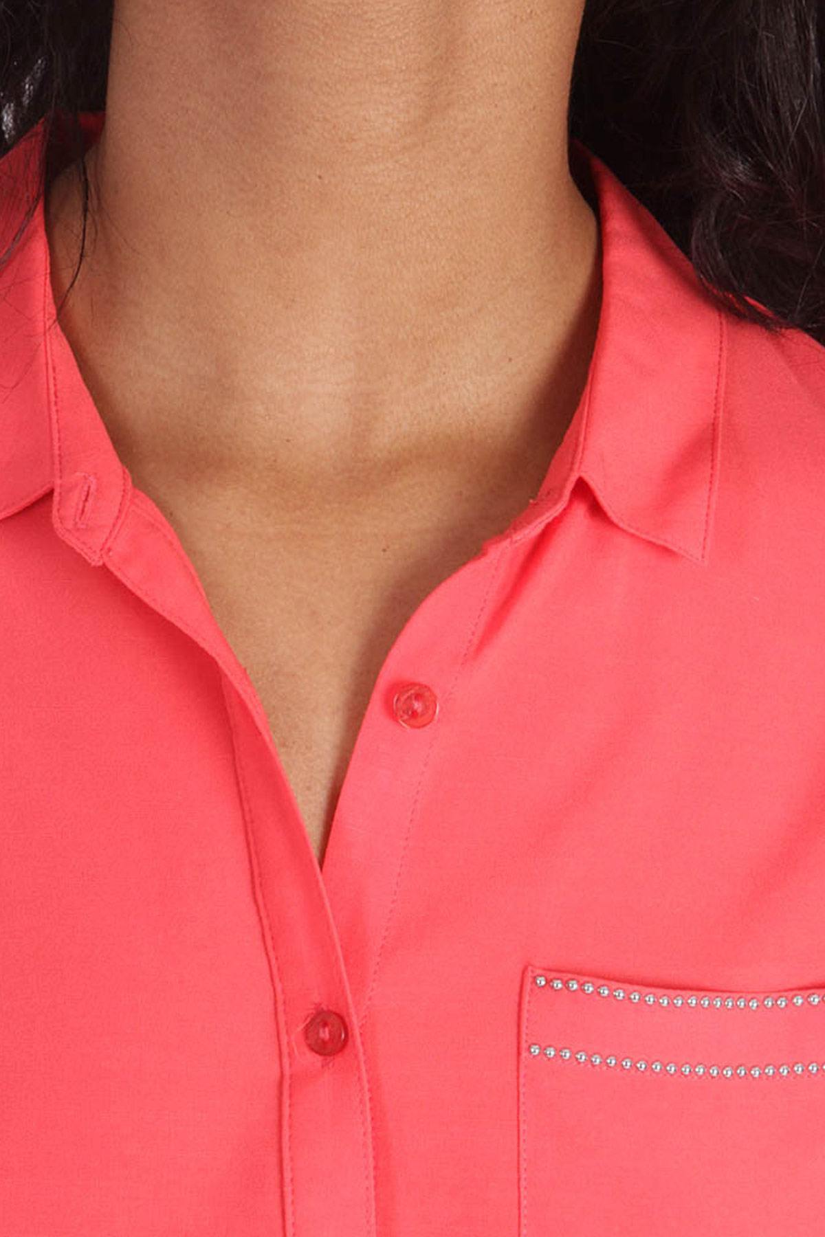 Light orange shirt for women - Image n°2