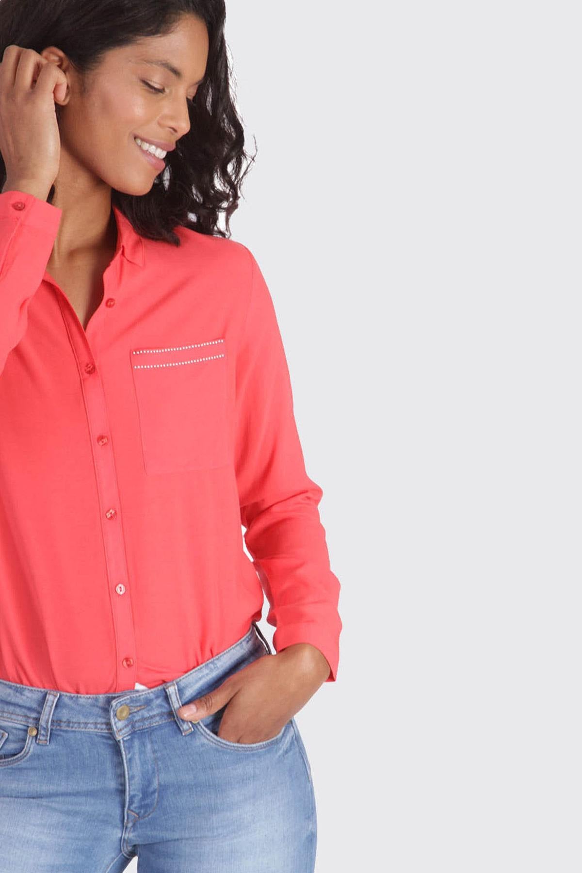 Light orange shirt for women - Image n°1