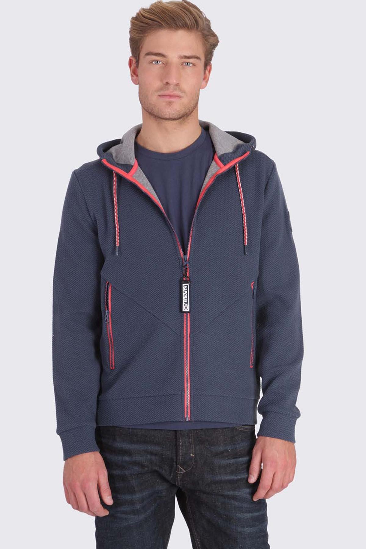 Men's blue sportswear jacket - Image n°1