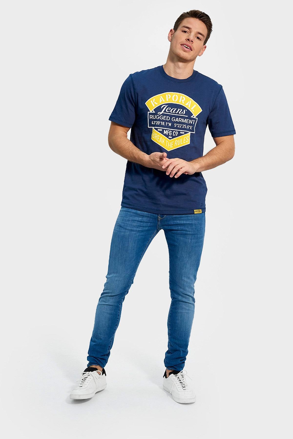 Men's navy blue t-shirt - Image n°2