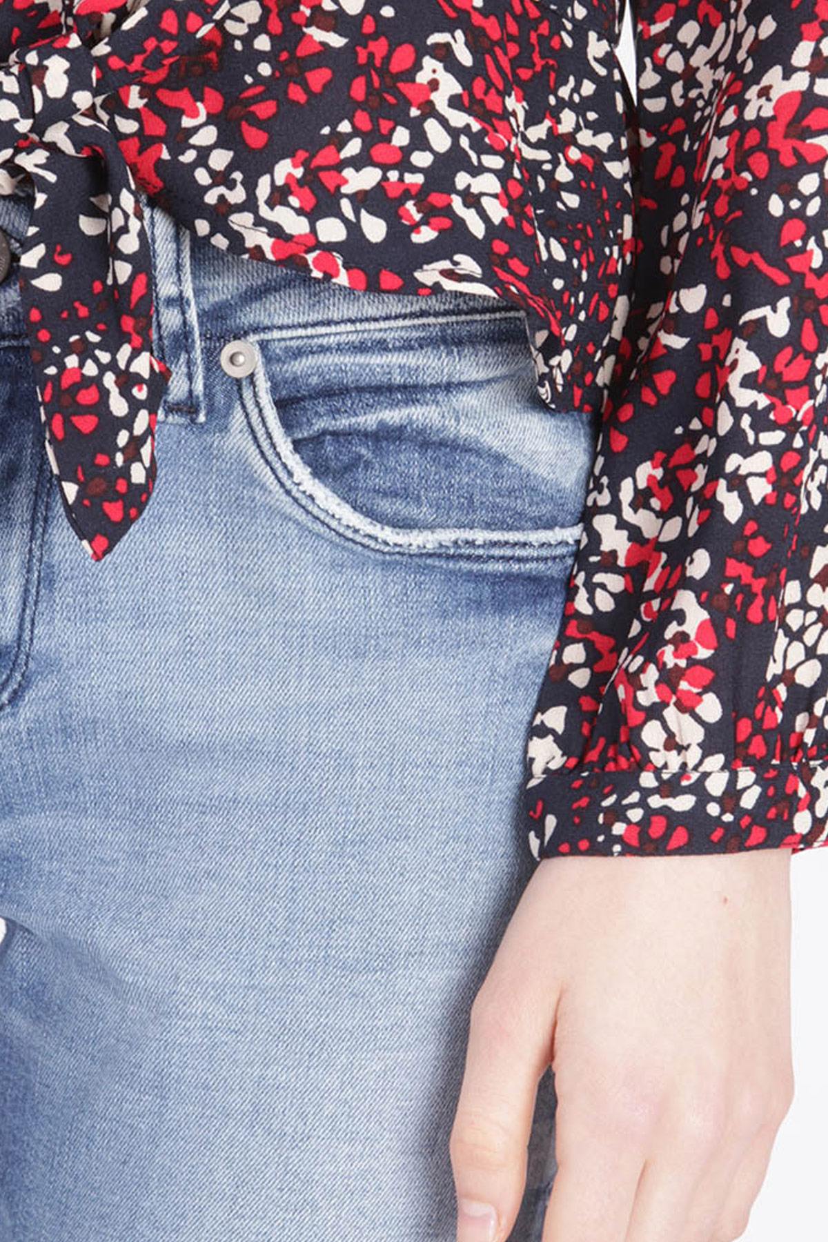 Blue and red floral blouse - Image n°4