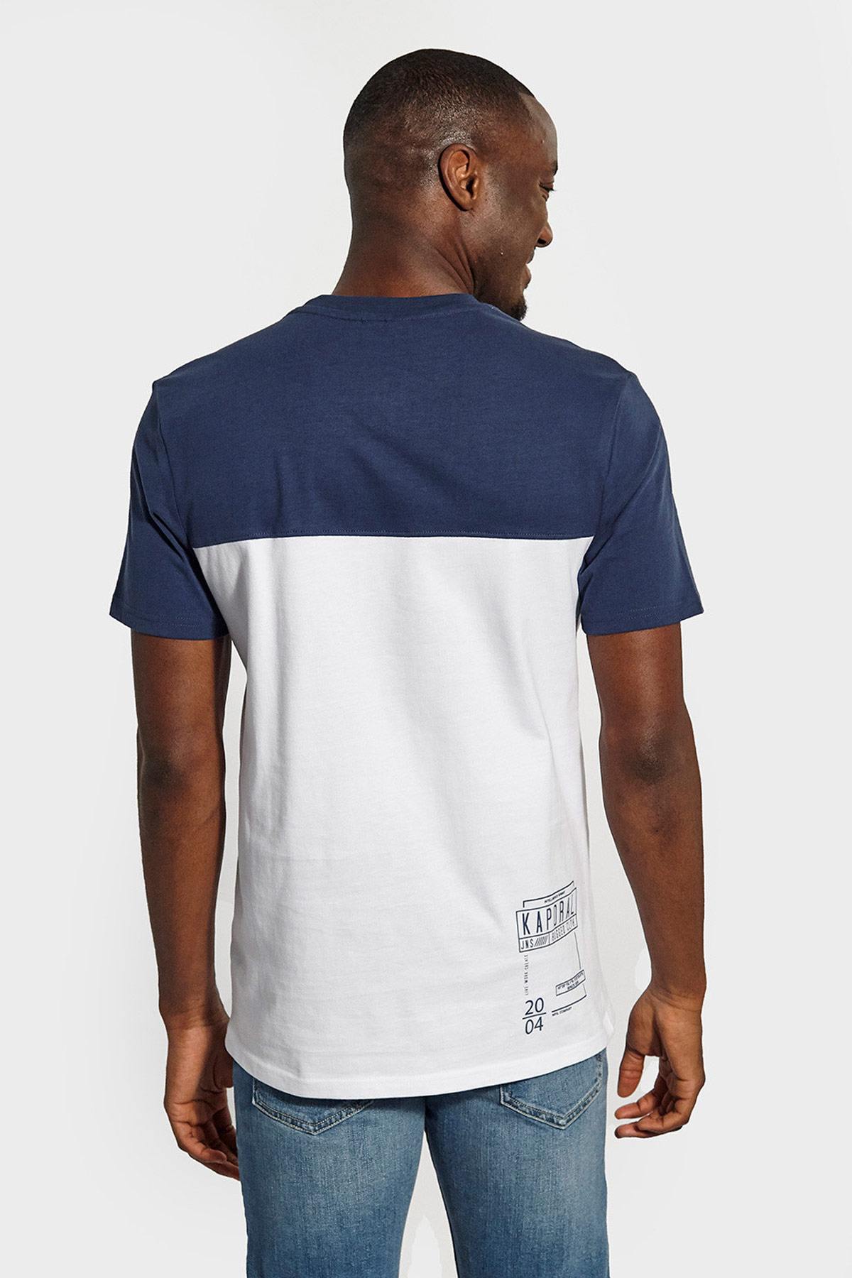 Men's blue and white t-shirt - Image n°3